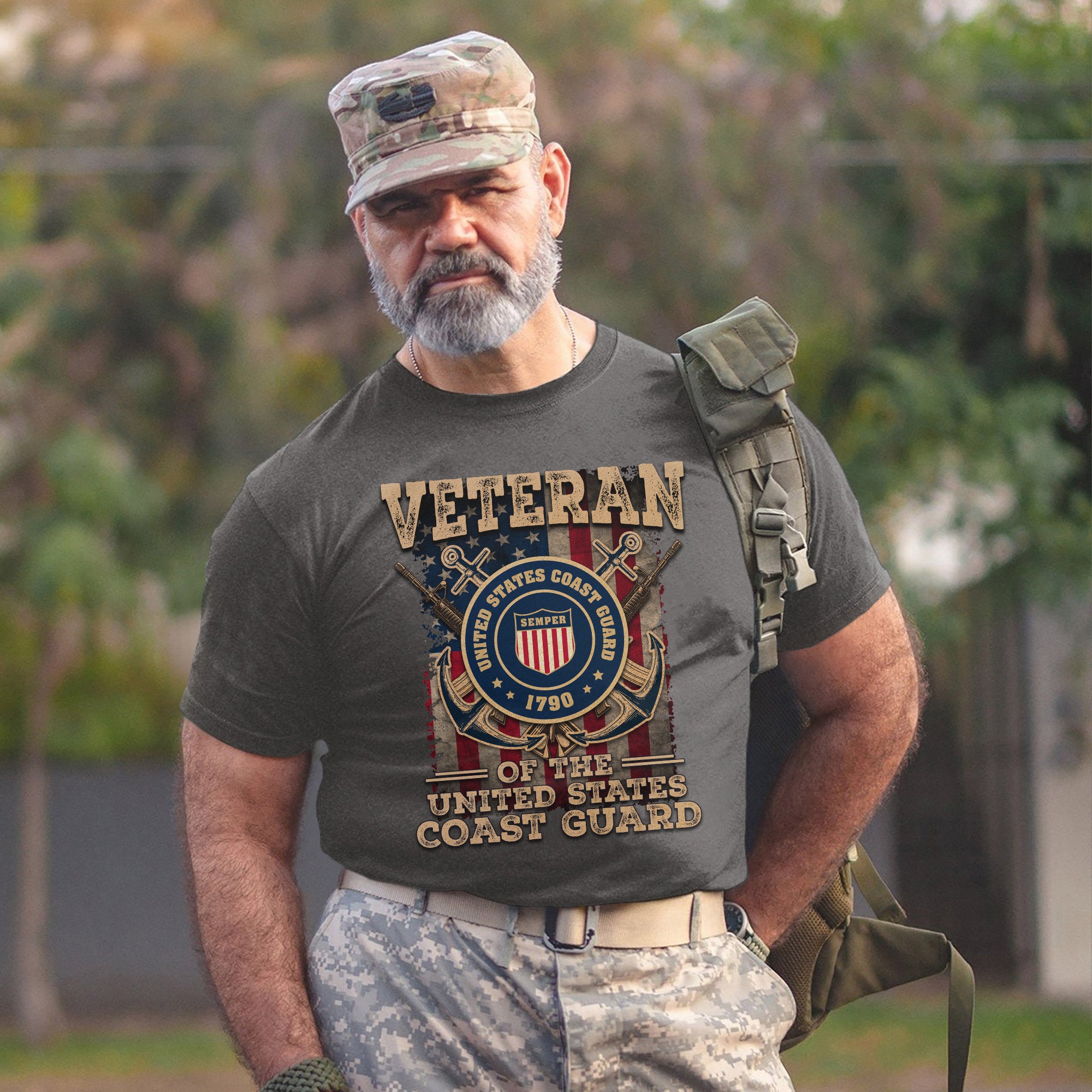 Veteran of the United States Coast Guard Proud US Military Patriotic Service T-Shirt