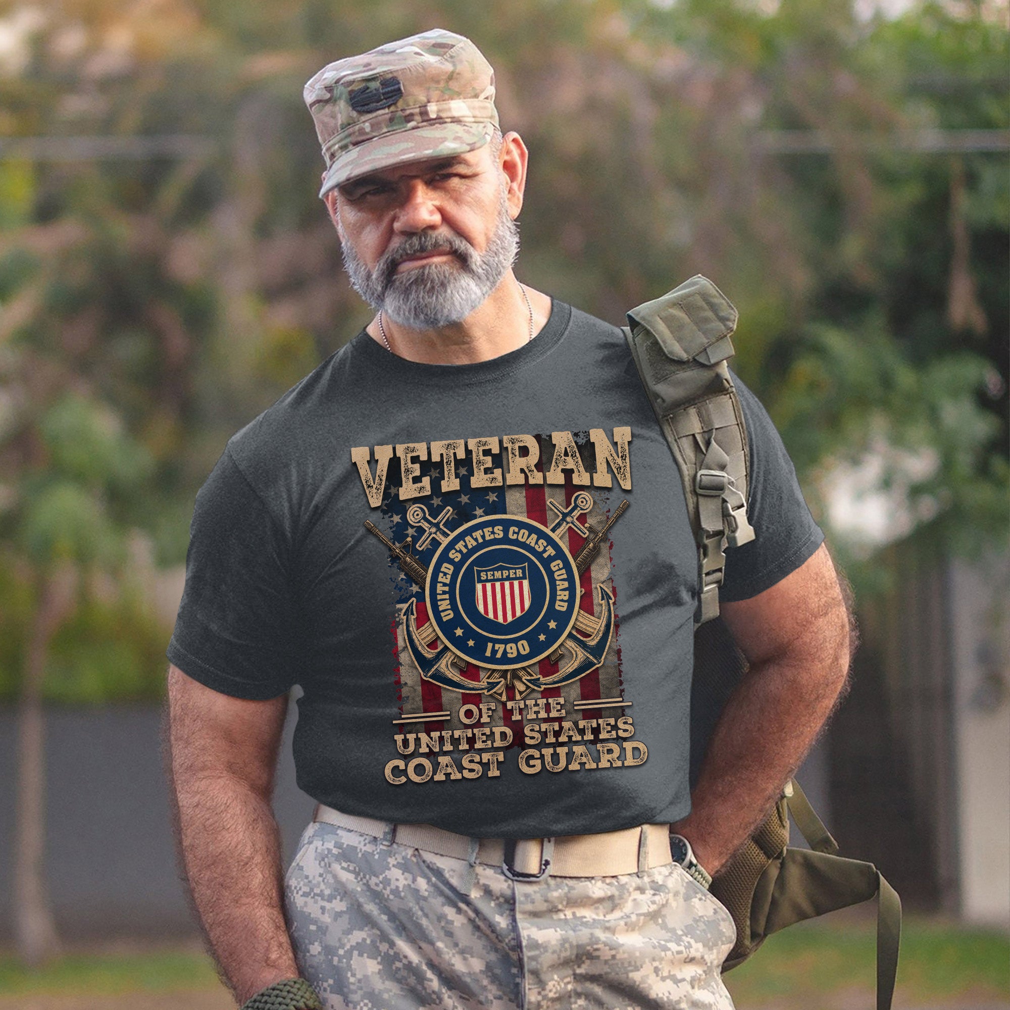 Veteran of the United States Coast Guard Proud US Military Patriotic Service T-Shirt