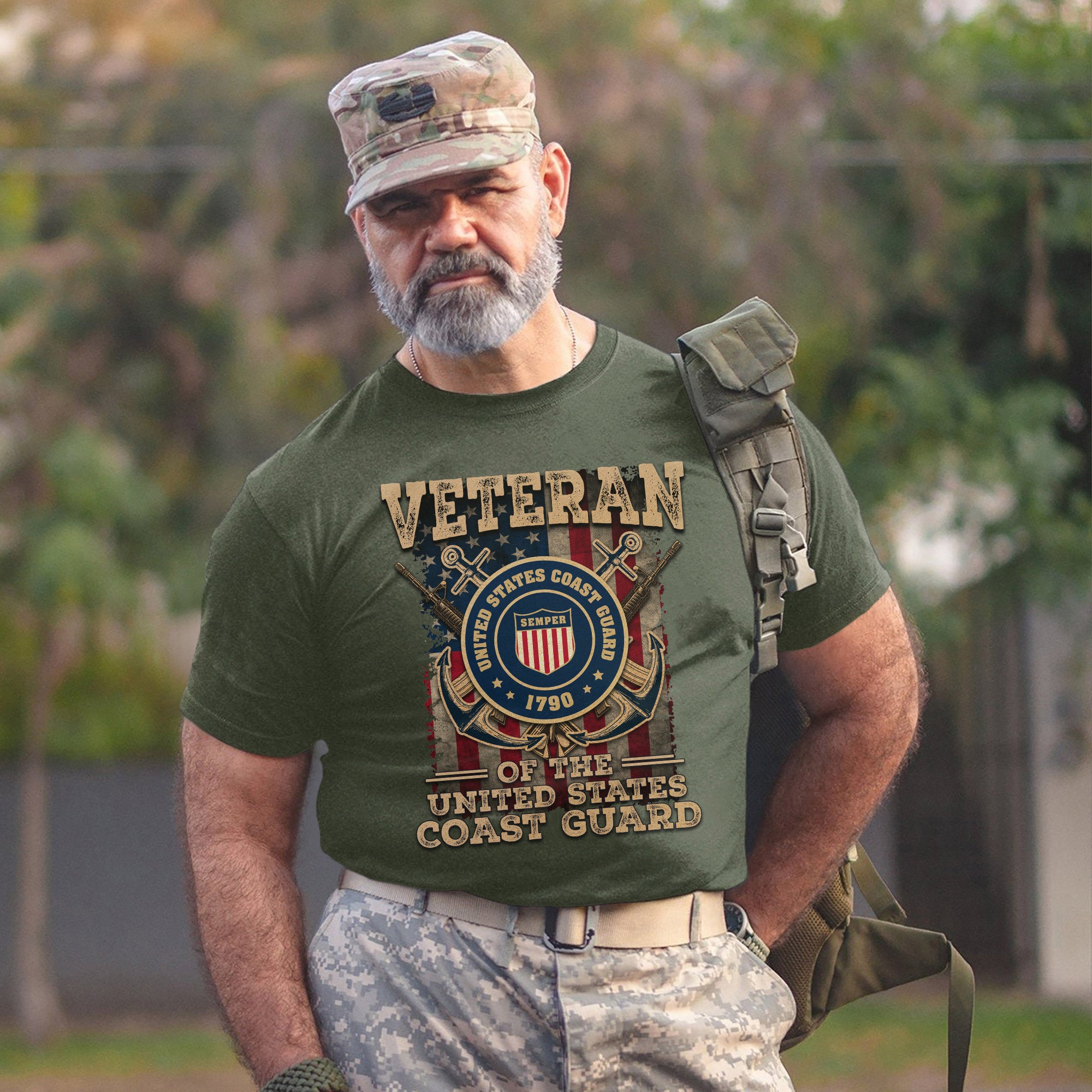 Veteran of the United States Coast Guard Proud US Military Patriotic Service T-Shirt