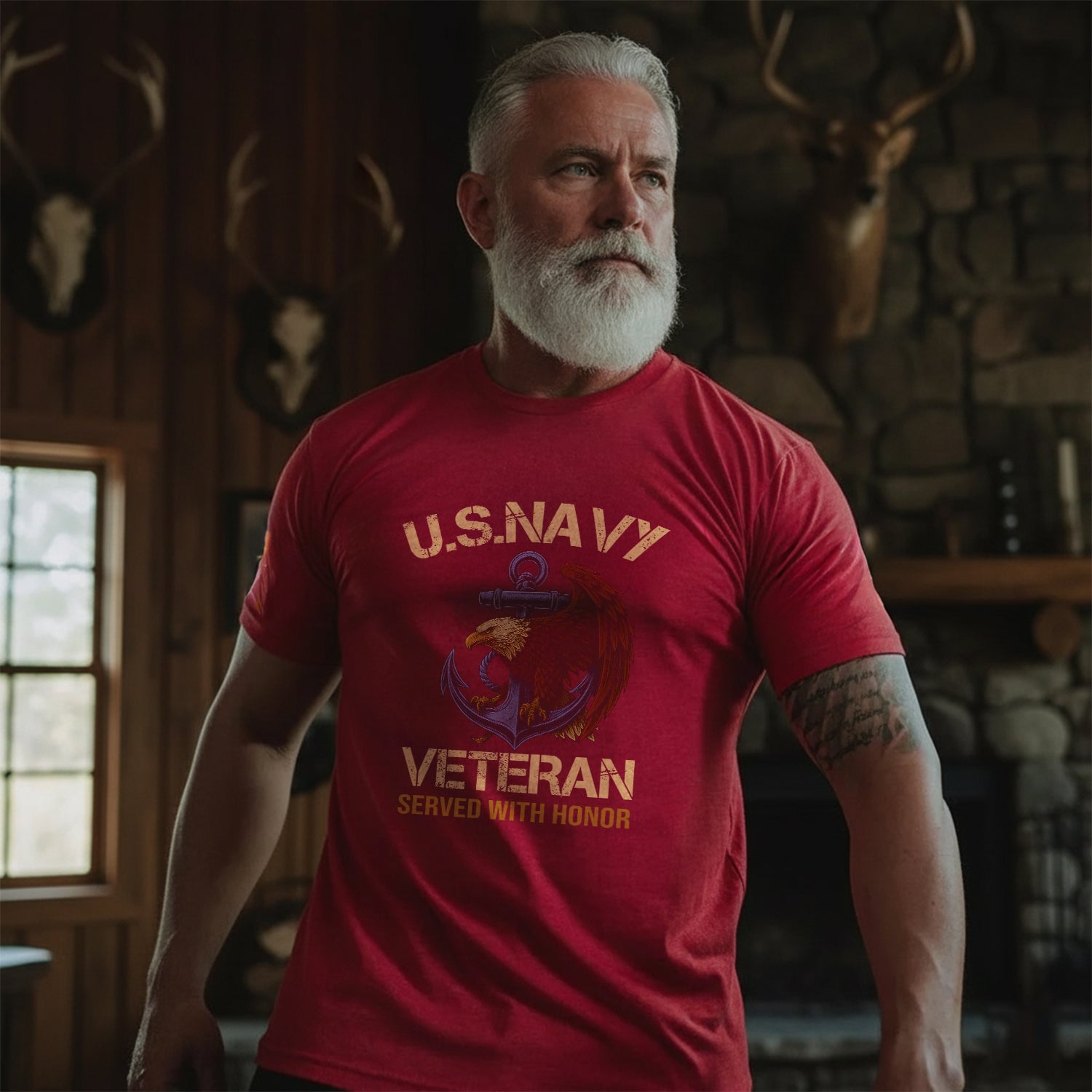 Served with Honor Proud US Military T-Shirt Secondary image
