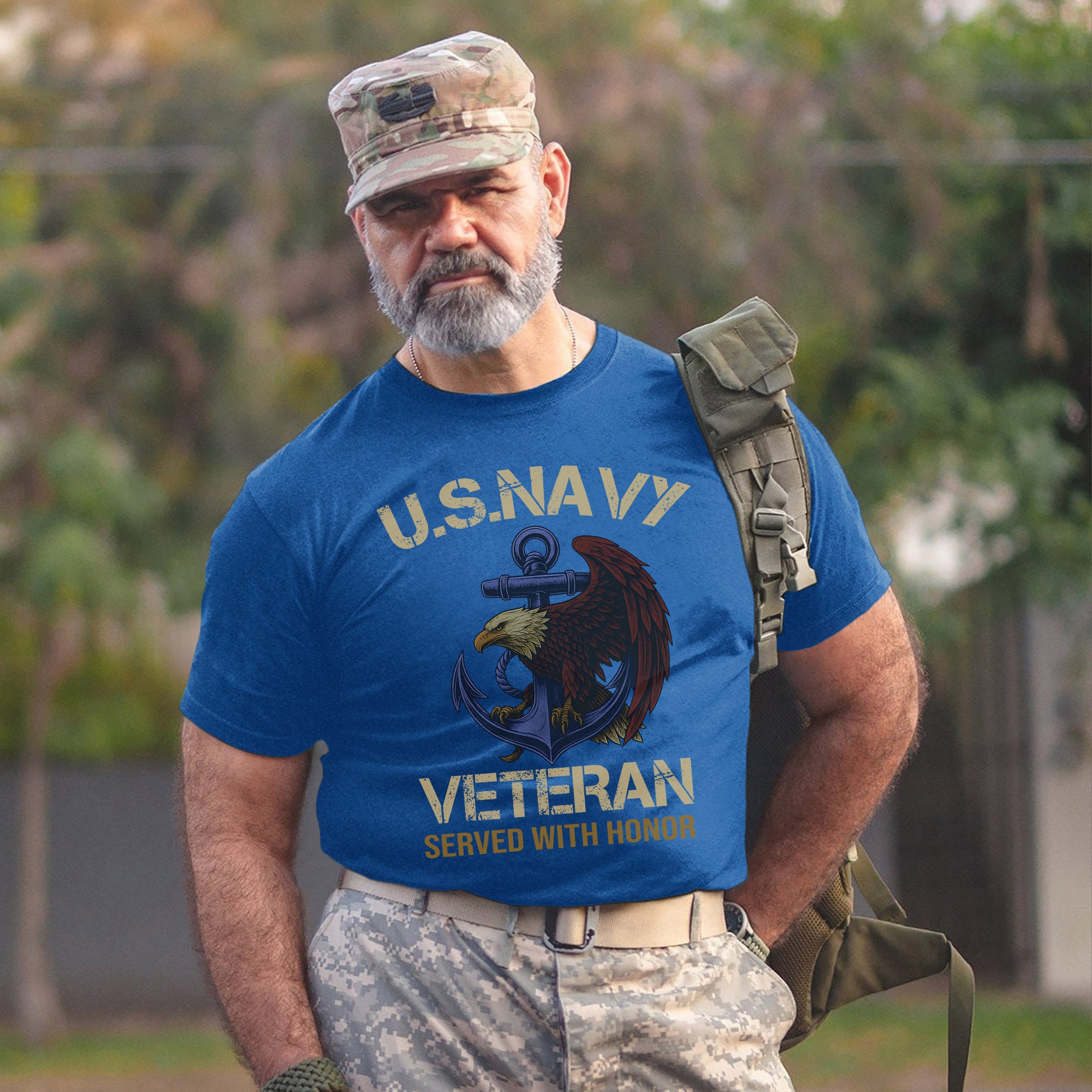 Served with Honor Proud US Military Veteran Patriotic Pride T-Shirt