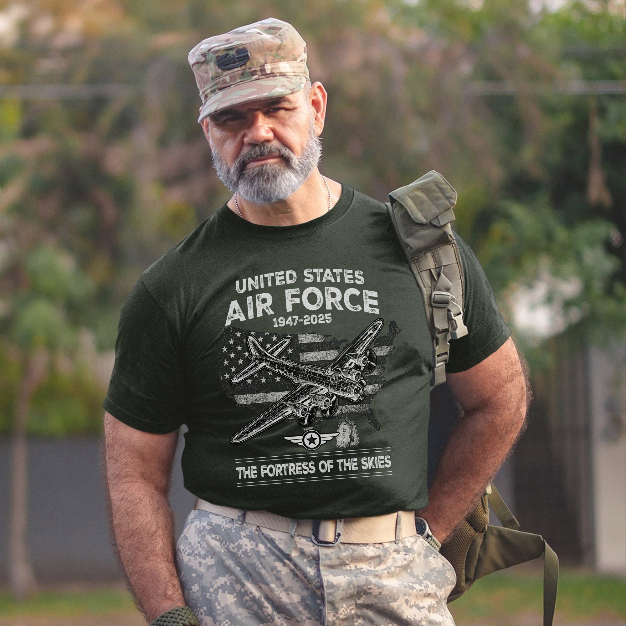 The Fortress of the Skies United States Air Force Proud US Military Veteran Pride T-Shirt