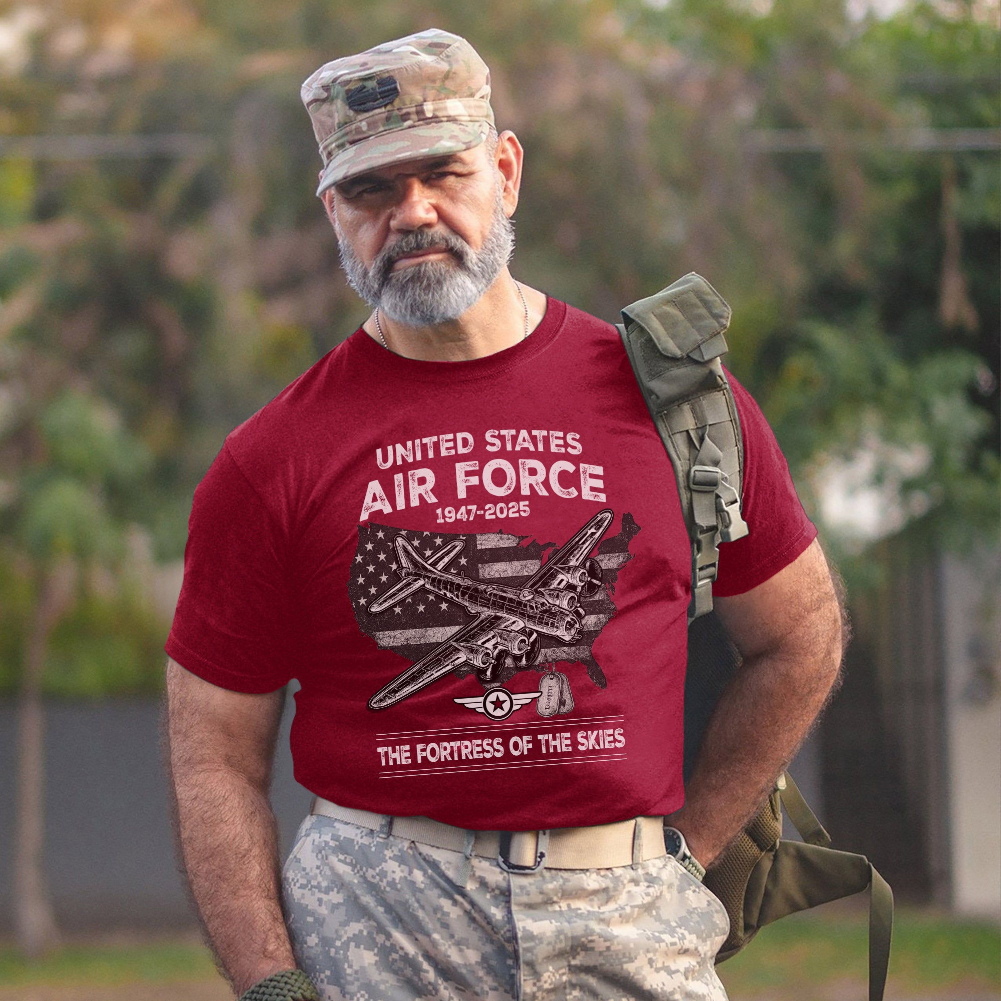 The Fortress of the Skies United States Air Force Proud US Military Veteran Pride T-Shirt