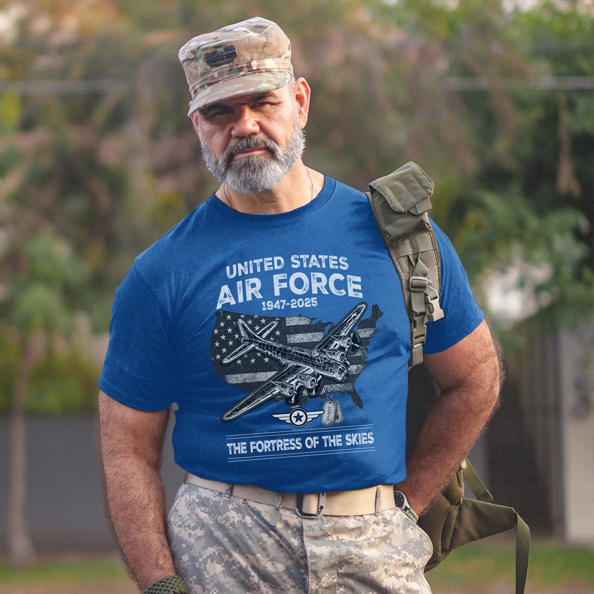 The Fortress of the Skies United States Air Force Proud US Military Veteran Pride T-Shirt