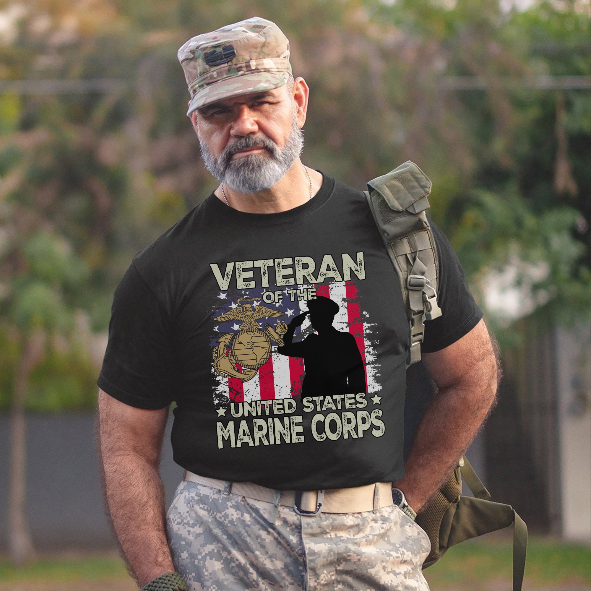 Veteran of the United States Marine Corps Proud US Military Patriotic Service T-Shirt