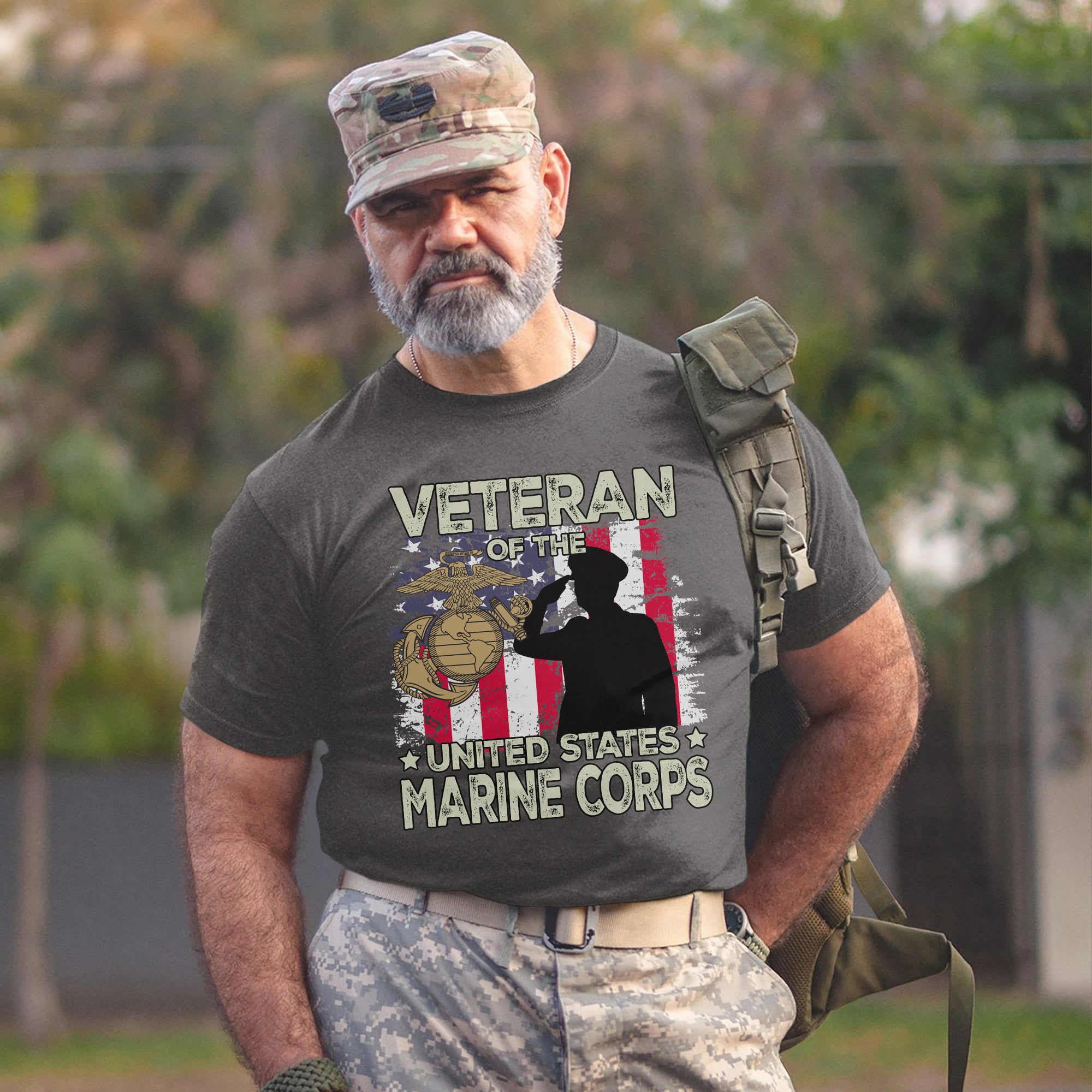 Veteran of the United States Marine Corps Proud US Military Patriotic Service T-Shirt