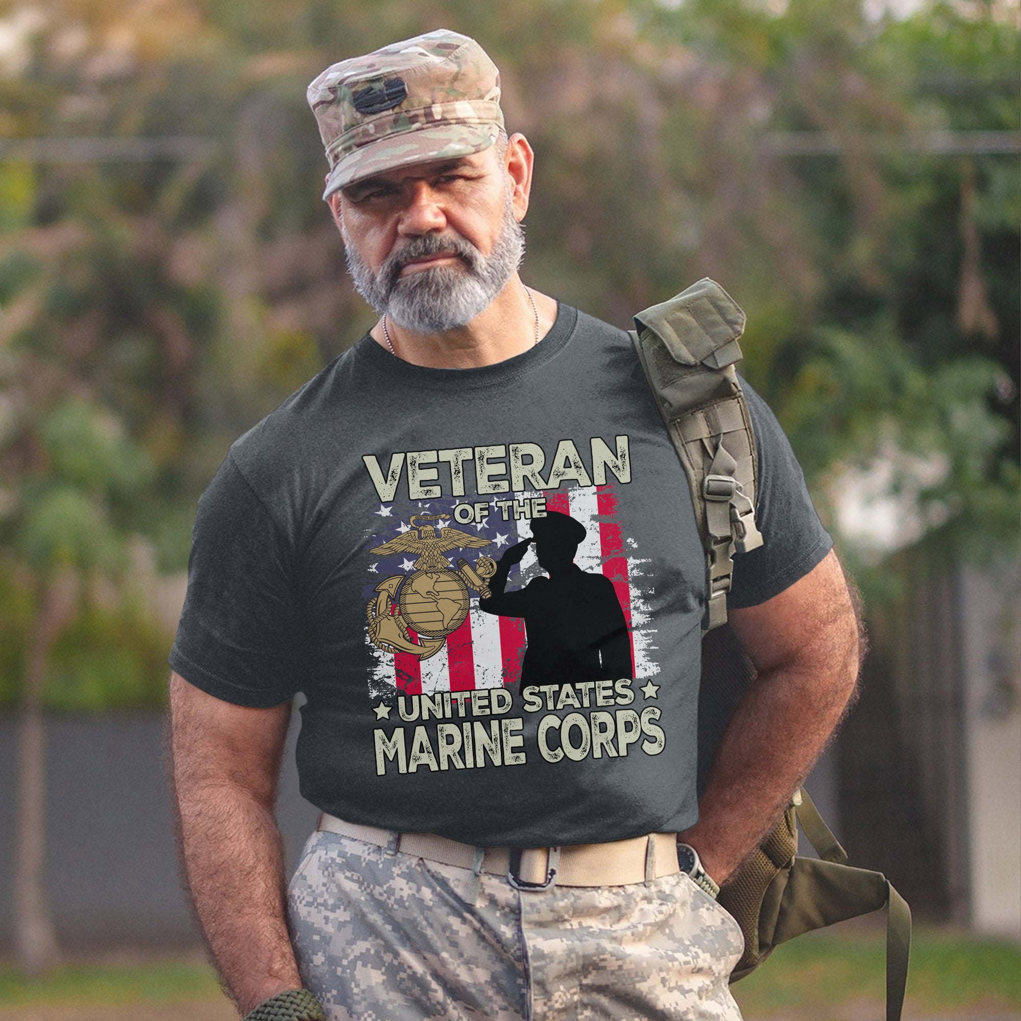 Veteran of the United States Marine Corps Proud US Military Patriotic Service T-Shirt