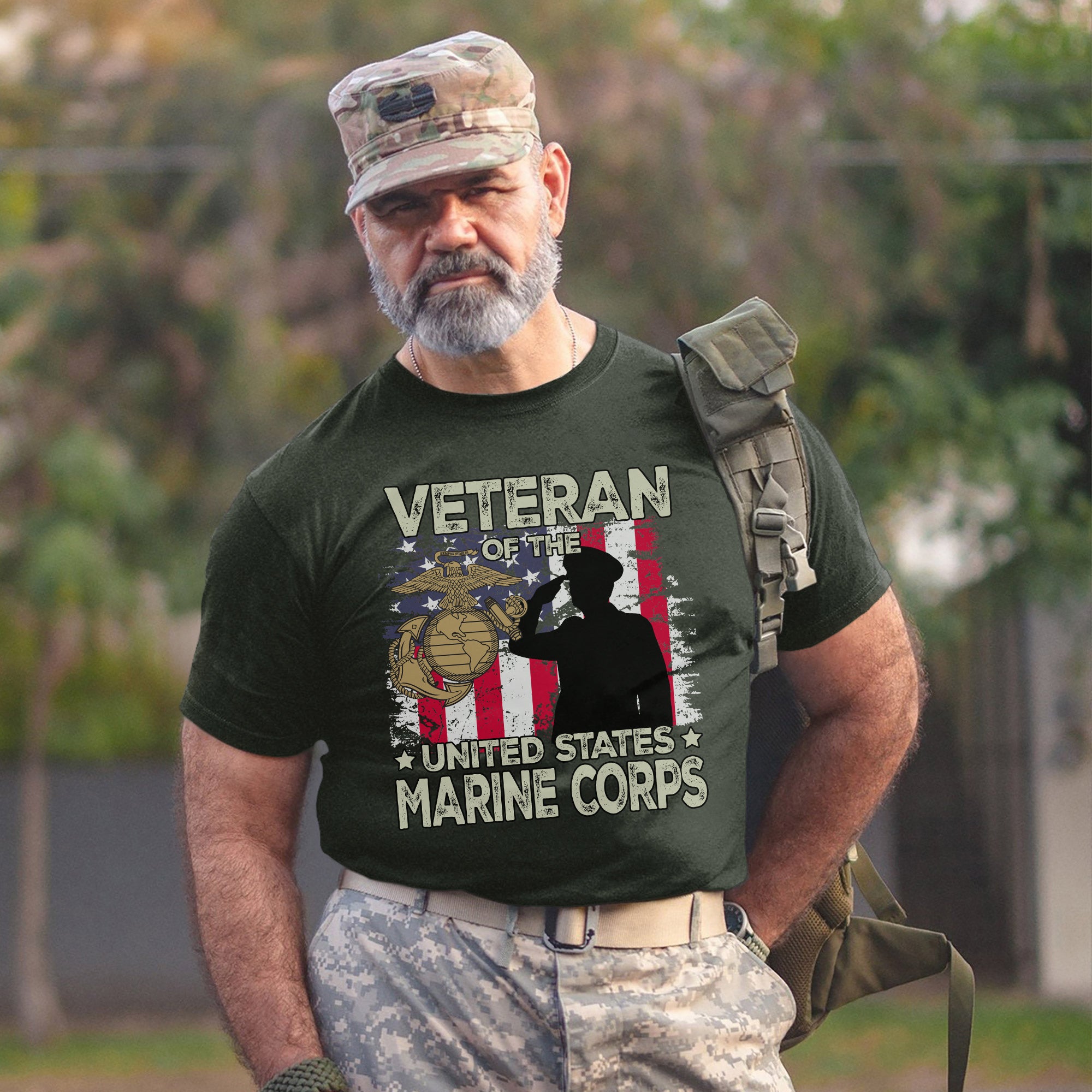 Veteran of the United States Marine Corps Proud US Military Patriotic Service T-Shirt
