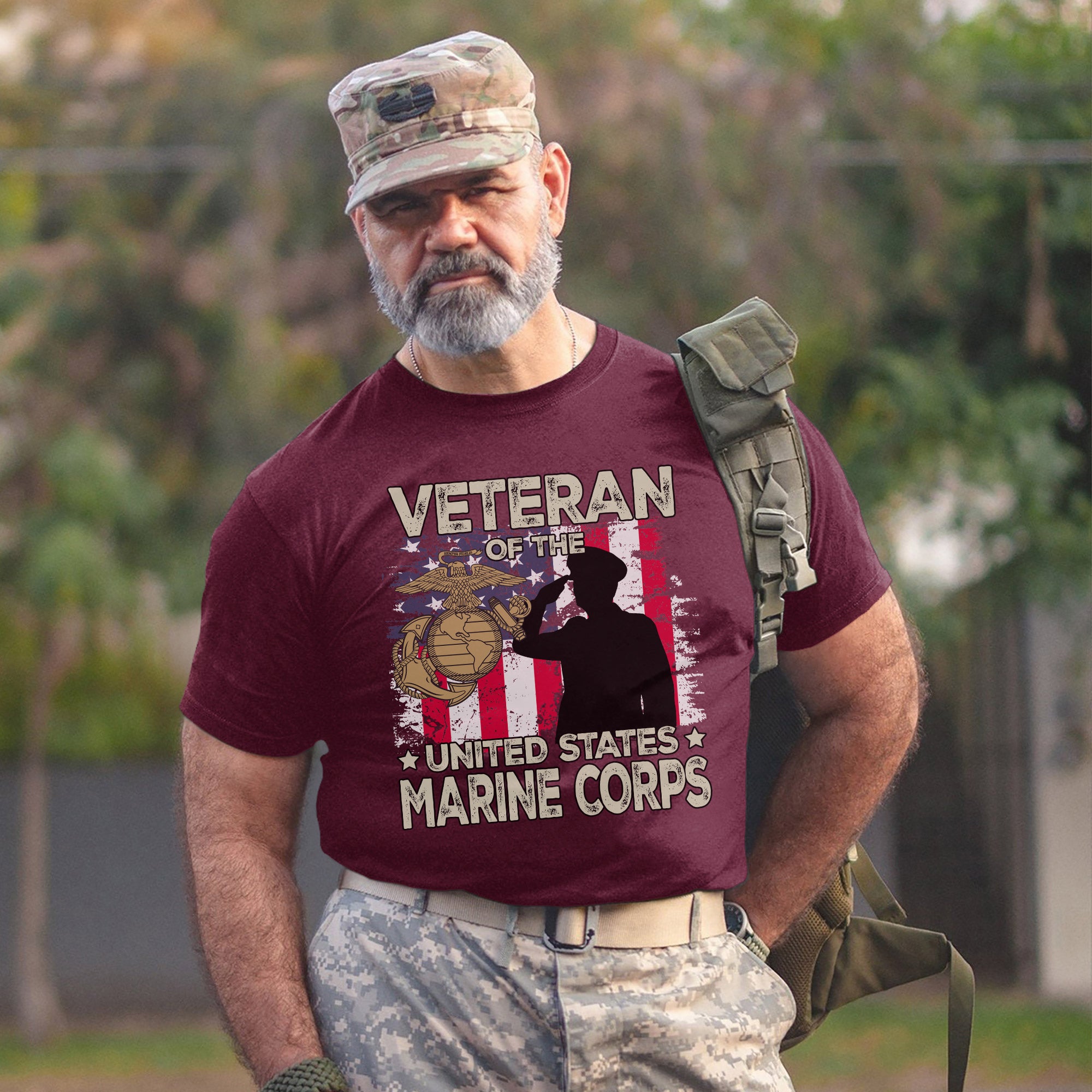 Veteran of the United States Marine Corps Proud US Military Patriotic Service T-Shirt