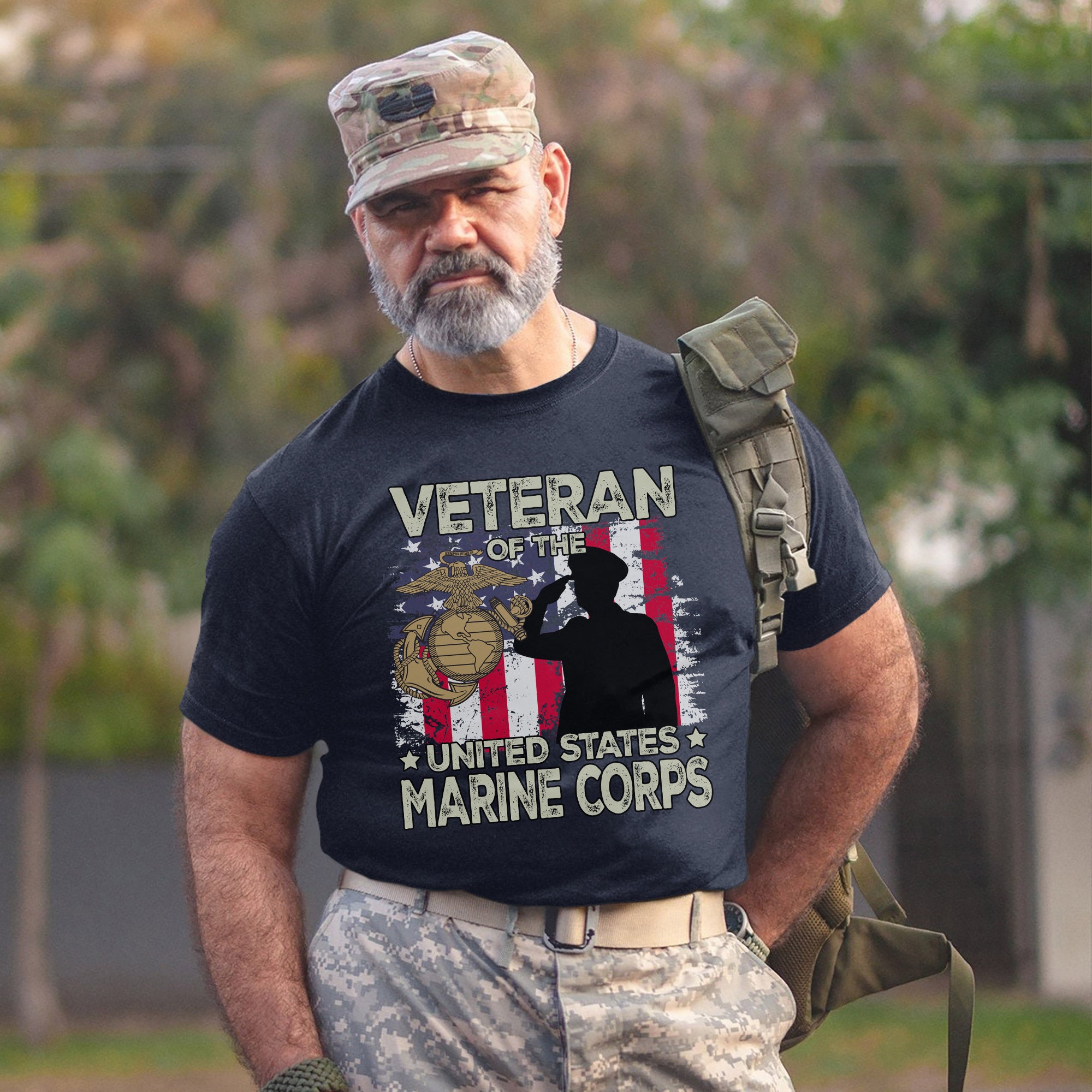 Veteran of the United States Marine Corps Proud US Military Patriotic Service T-Shirt