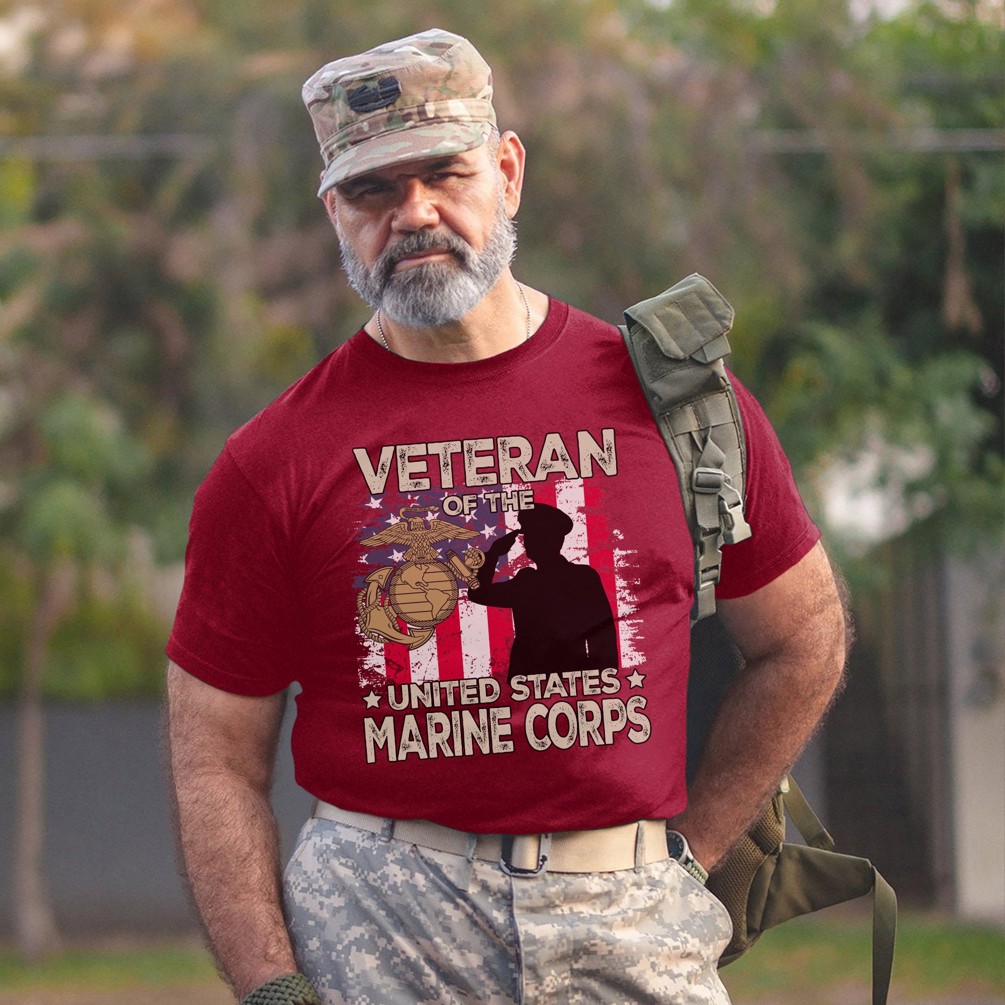 Veteran of the United States Marine Corps Proud US Military Patriotic Service T-Shirt