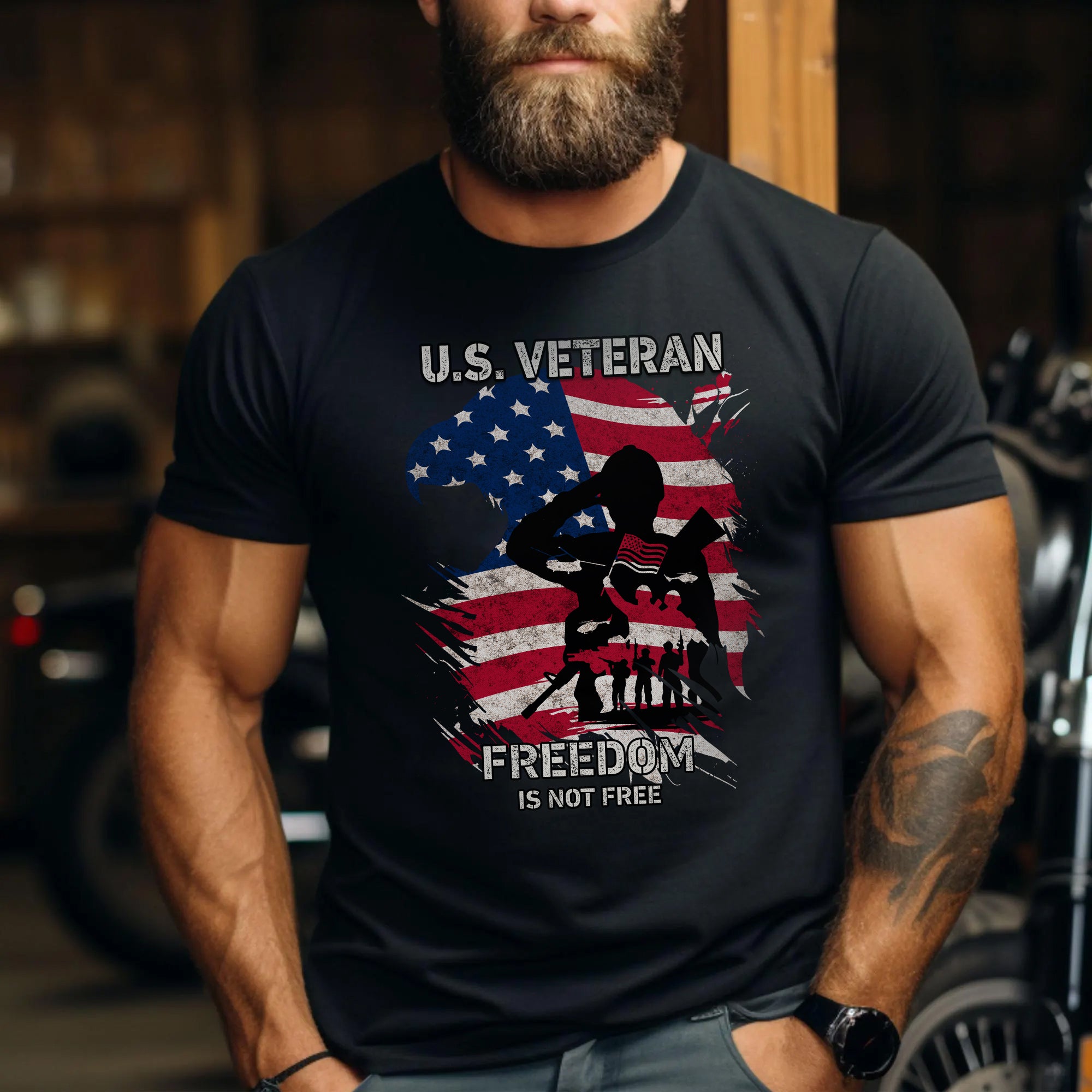Freedom Is Not Free Proud US Military Veteran Patriotic Honor T-Shirt