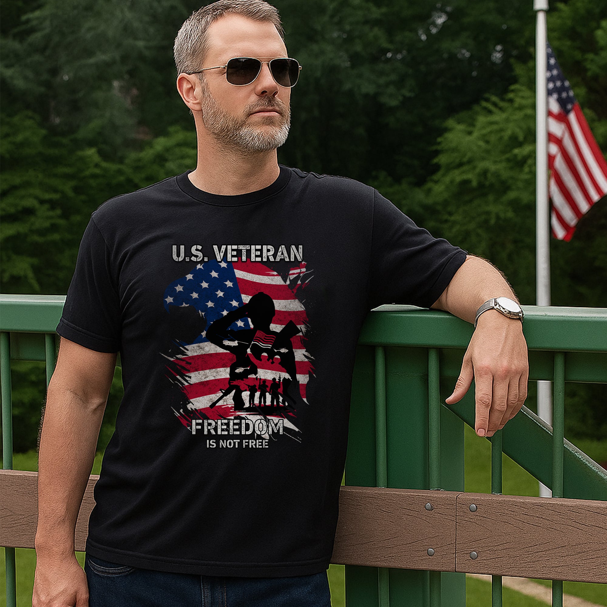 Freedom Is Not Free Proud US Military Veteran Patriotic Honor T-Shirt