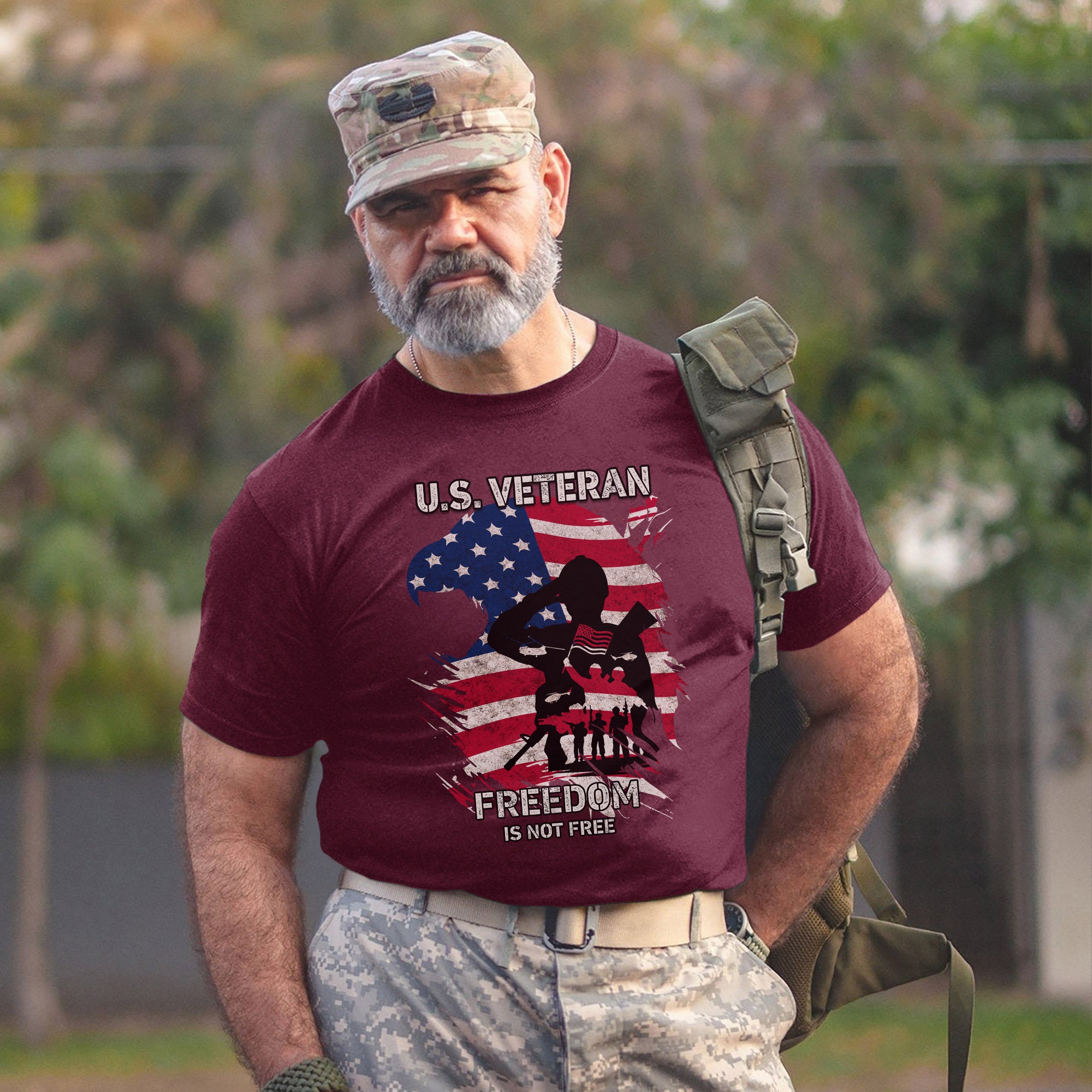 Freedom Is Not Free Proud US Military Veteran Patriotic Honor T-Shirt