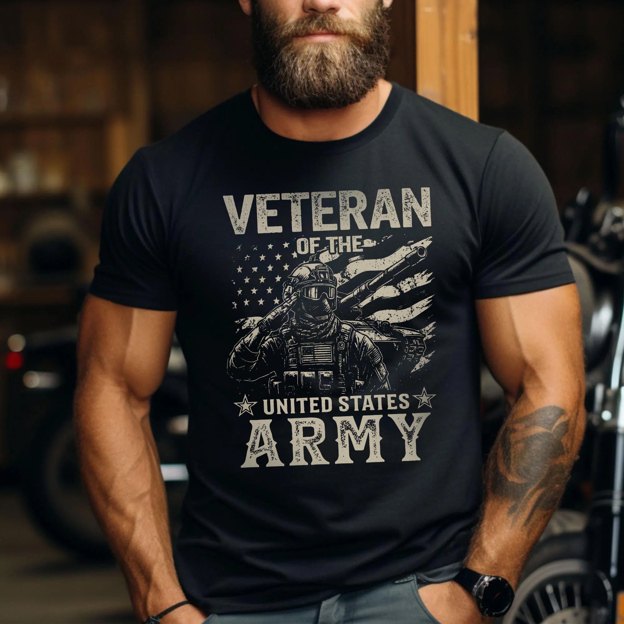 Veteran of the United States Army Proud US Military Patriotic Service T-Shirt
