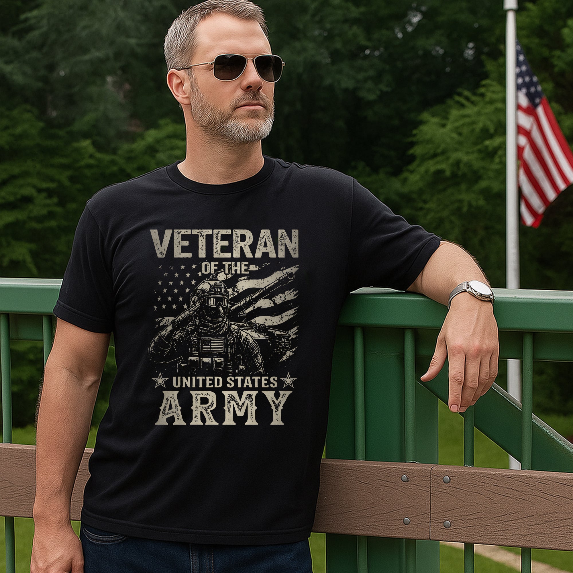 Veteran of the United States Army Proud US Military Patriotic Service T-Shirt