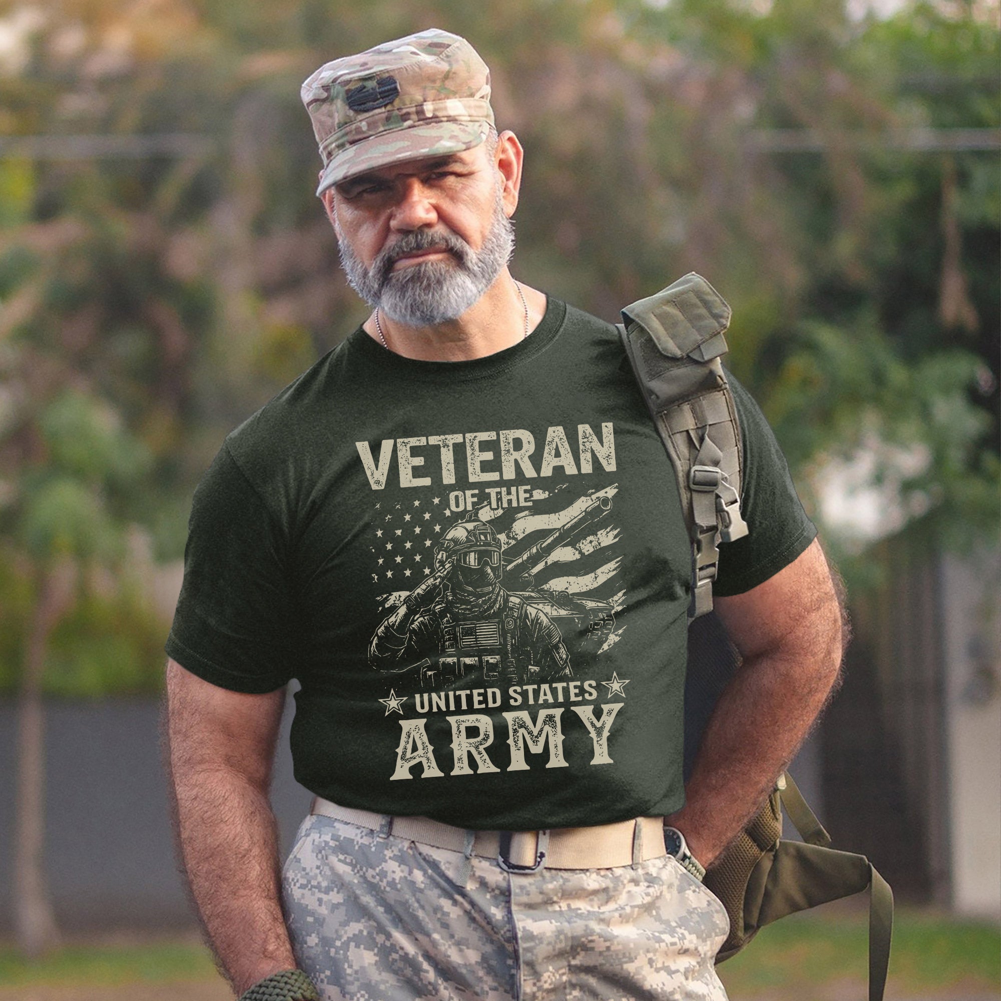Veteran of the United States Army Proud US Military Patriotic Service T-Shirt
