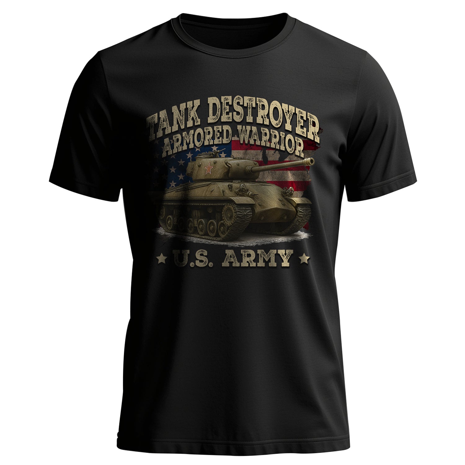 Tank Destroyer Armored Warrior Proud US T-Shirt