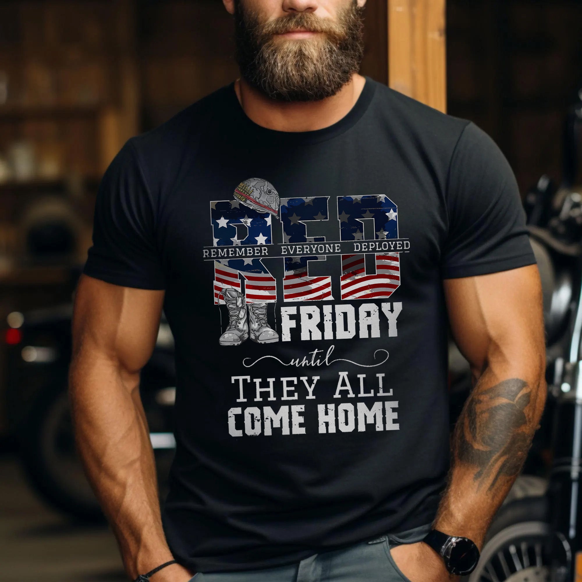 RED Friday Remember Everyone Deployed Until They All Come Home Standing Strong for Our Heroes T-Shirt