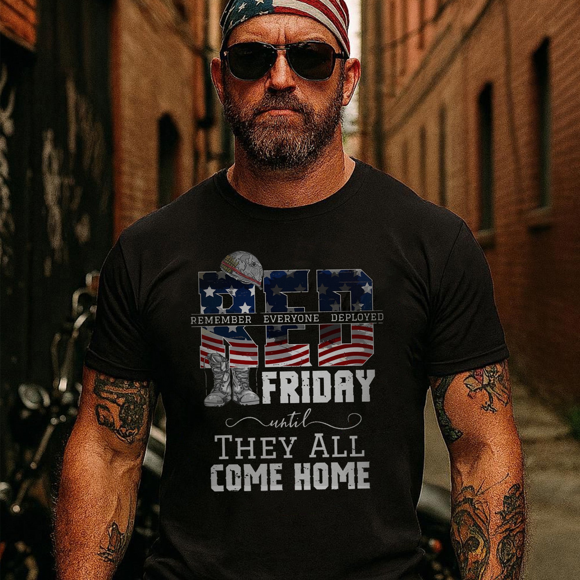 RED Friday Remember Everyone Deployed Until They All Come Home Standing Strong for Our Heroes T-Shirt