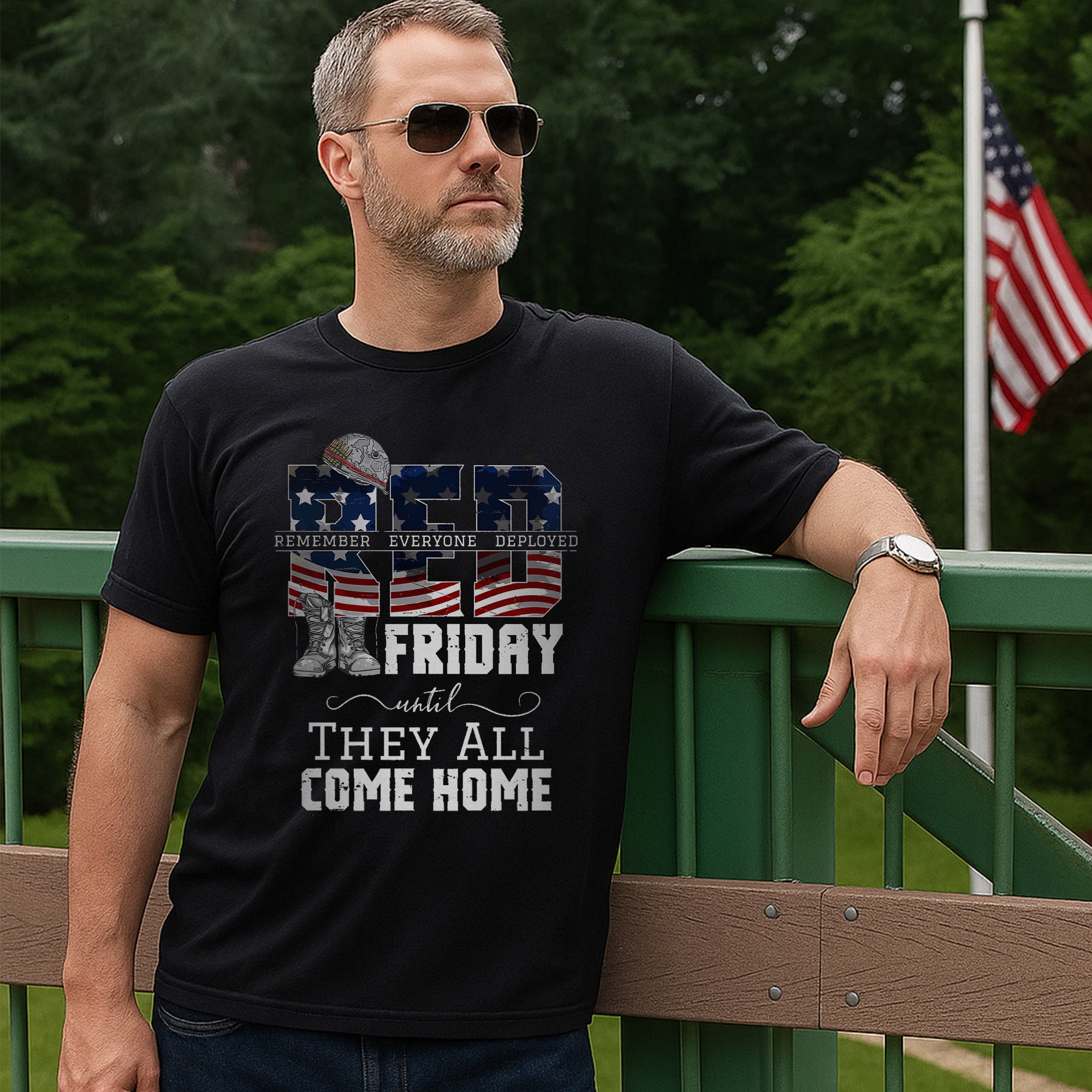 RED Friday Remember Everyone Deployed Until They All Come Home Standing Strong for Our Heroes T-Shirt