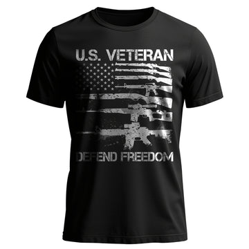 Defend Freedom U.S. Veteran Proudly Served T-Shirt