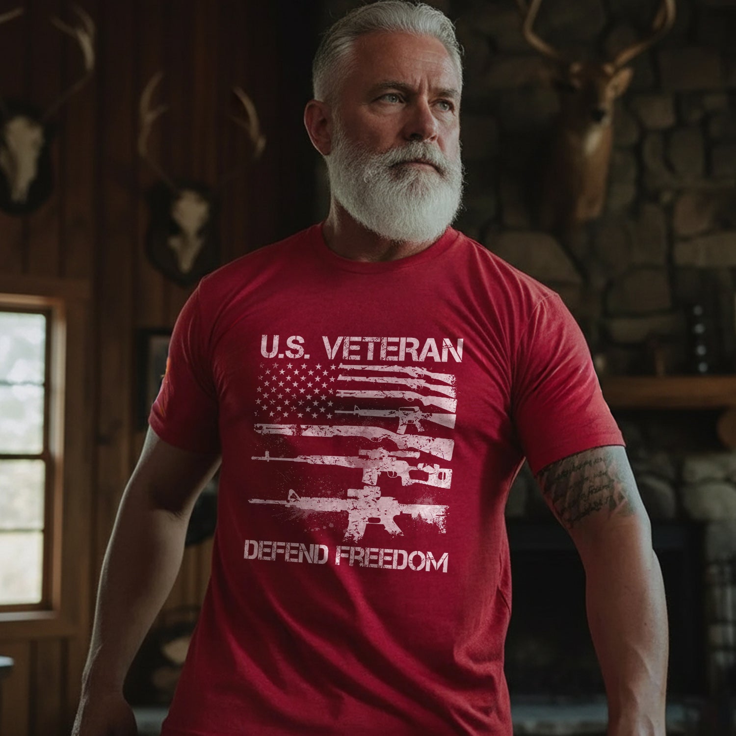 Defend Freedom U.S. Veteran Proudly Served T-Shirt