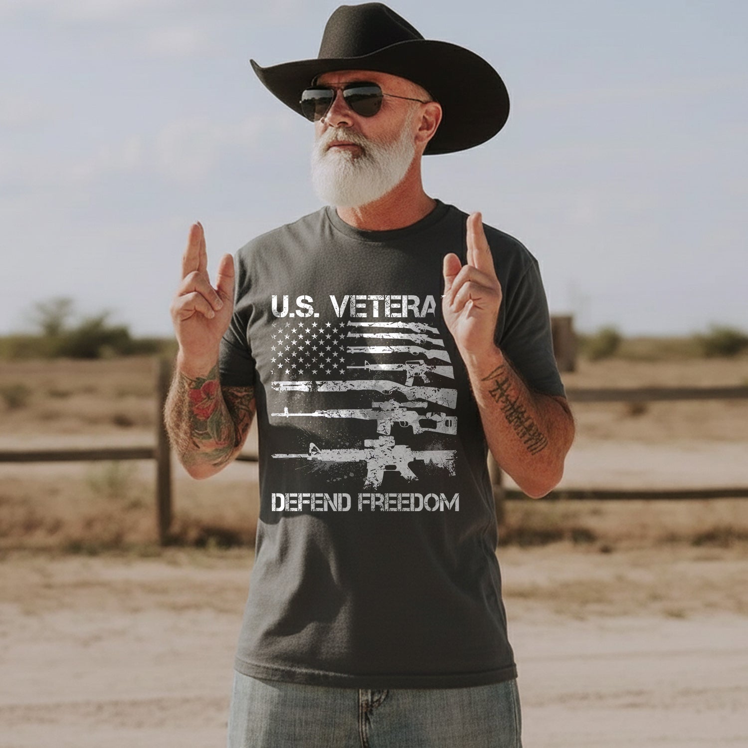 Defend Freedom U.S. Veteran Proudly Served T-Shirt