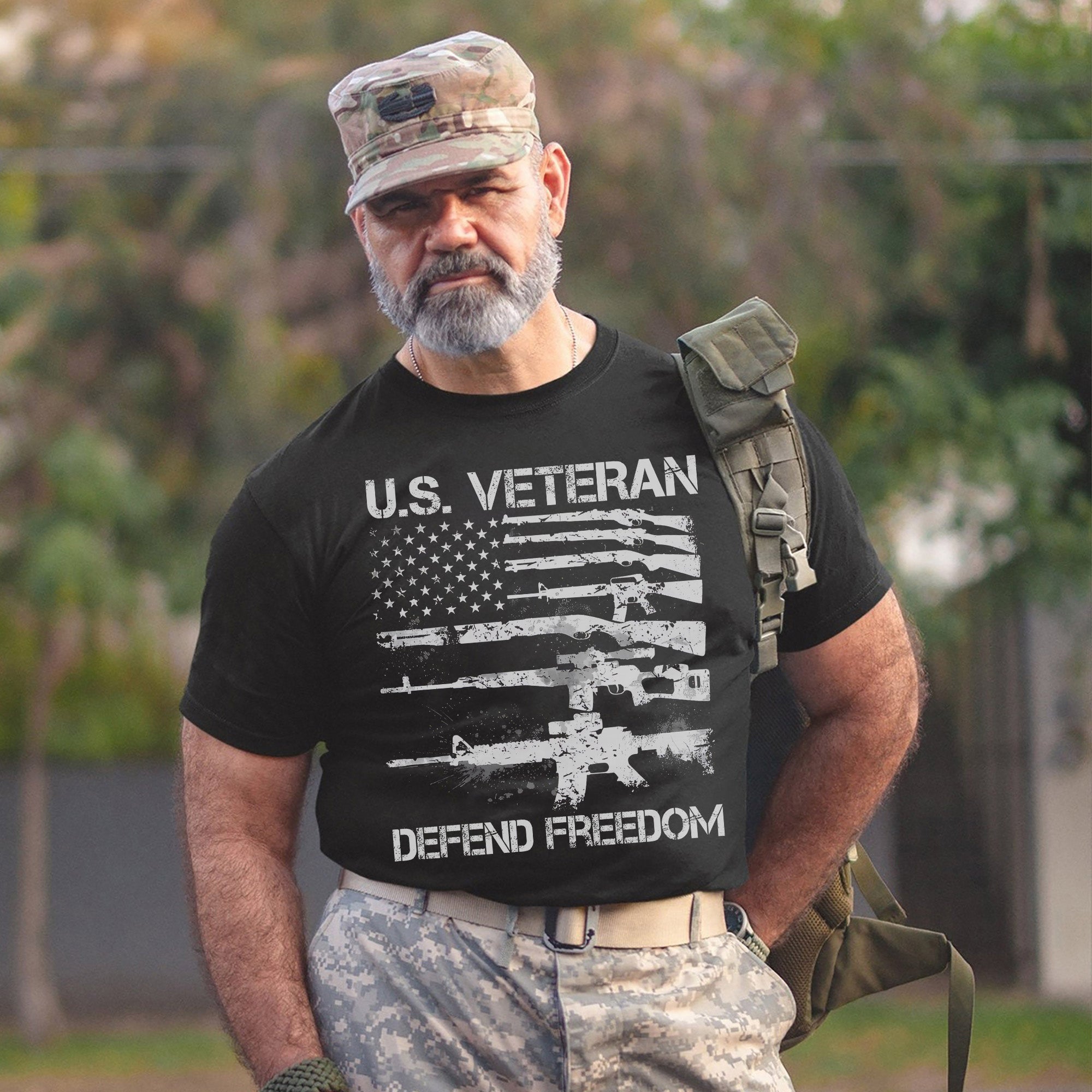 Defend Freedom U.S. Veteran Proudly Served T-Shirt