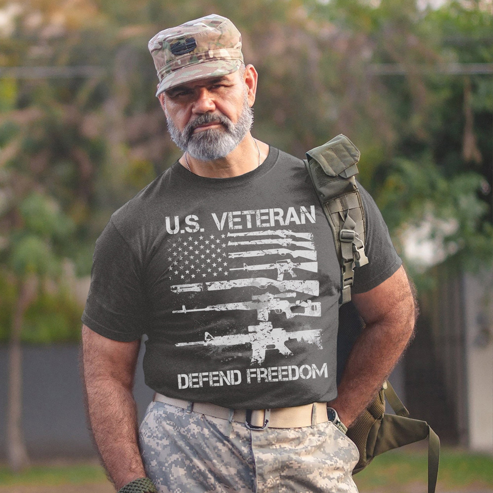 Defend Freedom U.S. Veteran Proudly Served T-Shirt