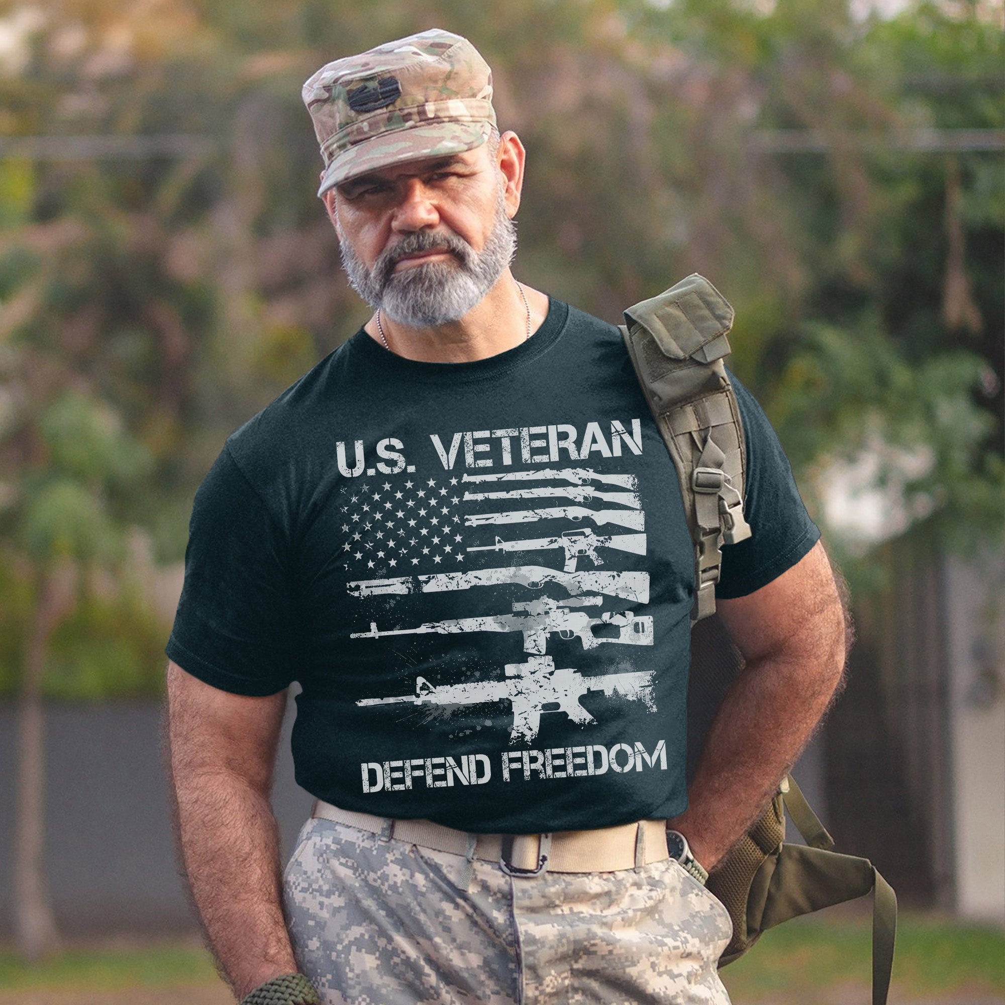 Defend Freedom U.S. Veteran Proudly Served T-Shirt