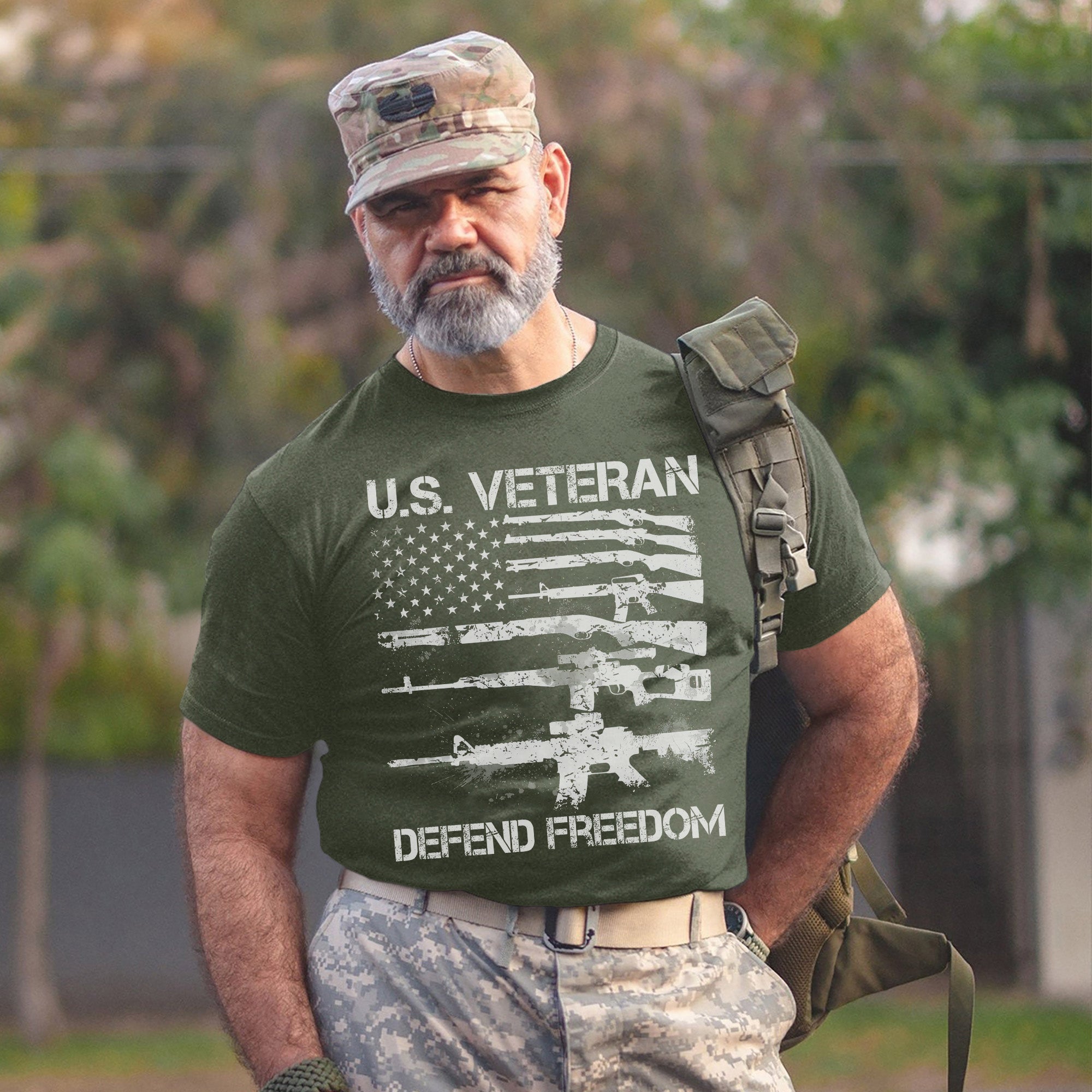 Defend Freedom U.S. Veteran Proudly Served T-Shirt