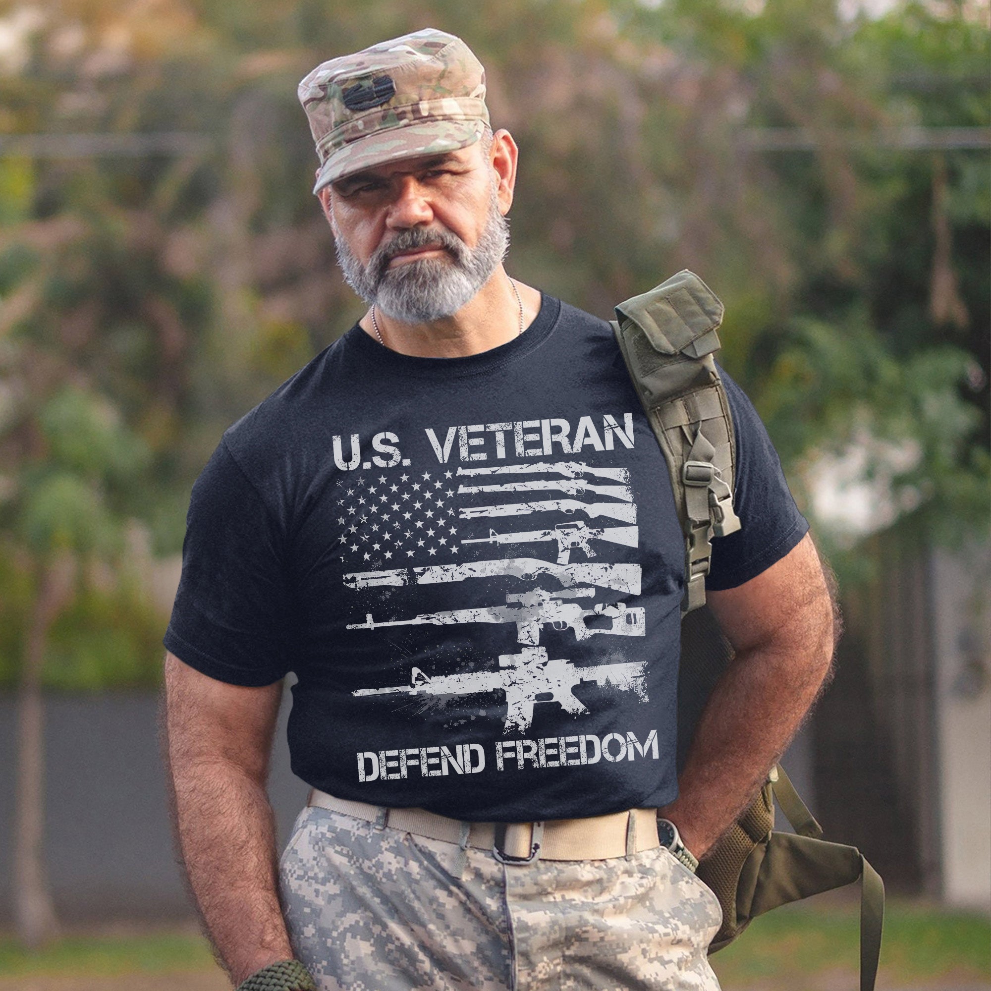 Defend Freedom U.S. Veteran Proudly Served T-Shirt