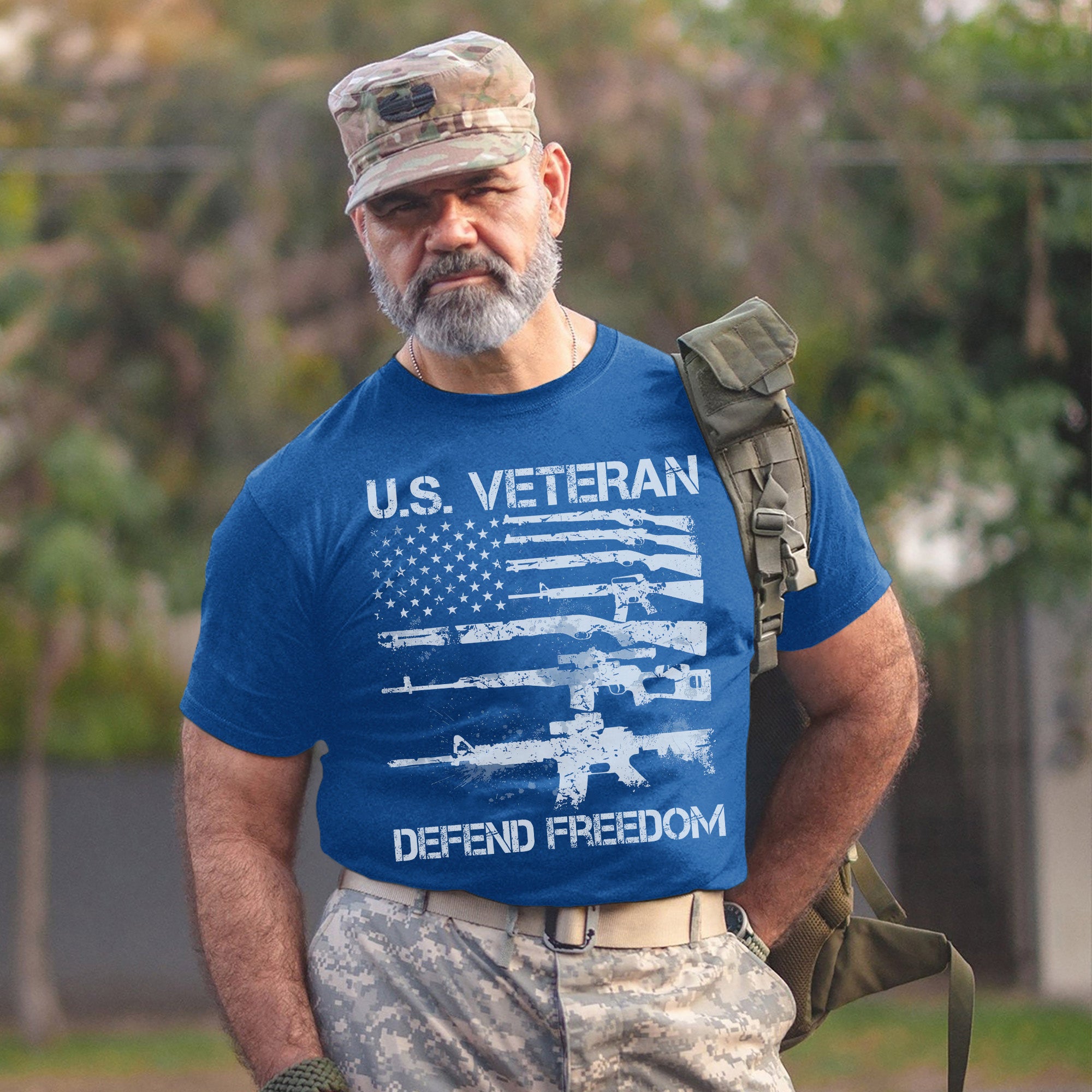 Defend Freedom U.S. Veteran Proudly Served T-Shirt