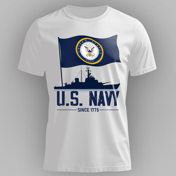 U.S. Navy Forged by the Sea Anchored in T-Shirt
