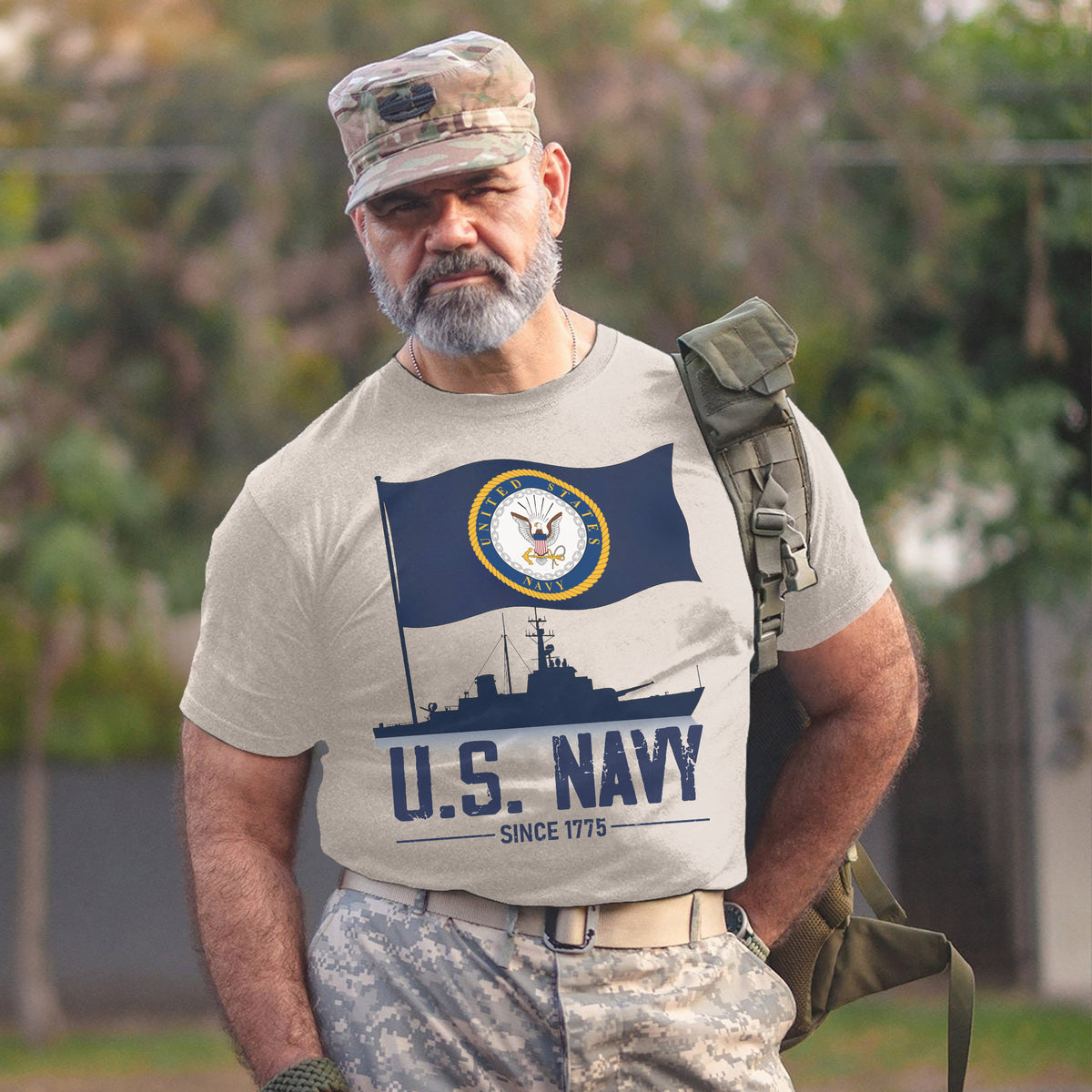 U.S. Navy Forged by the Sea Anchored in Honor Courage and Commitment to Freedom T-Shirt