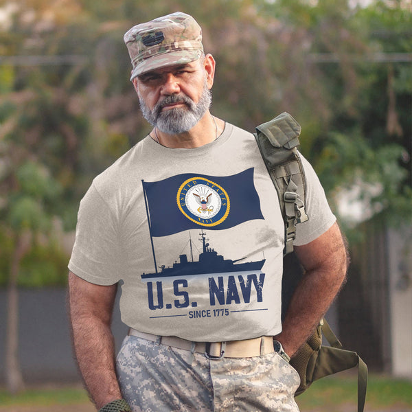 U.S. Navy Forged by the Sea Anchored in Honor Courage and Commitment to Freedom T-Shirt