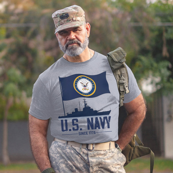 U.S. Navy Forged by the Sea Anchored in Honor Courage and Commitment to Freedom T-Shirt