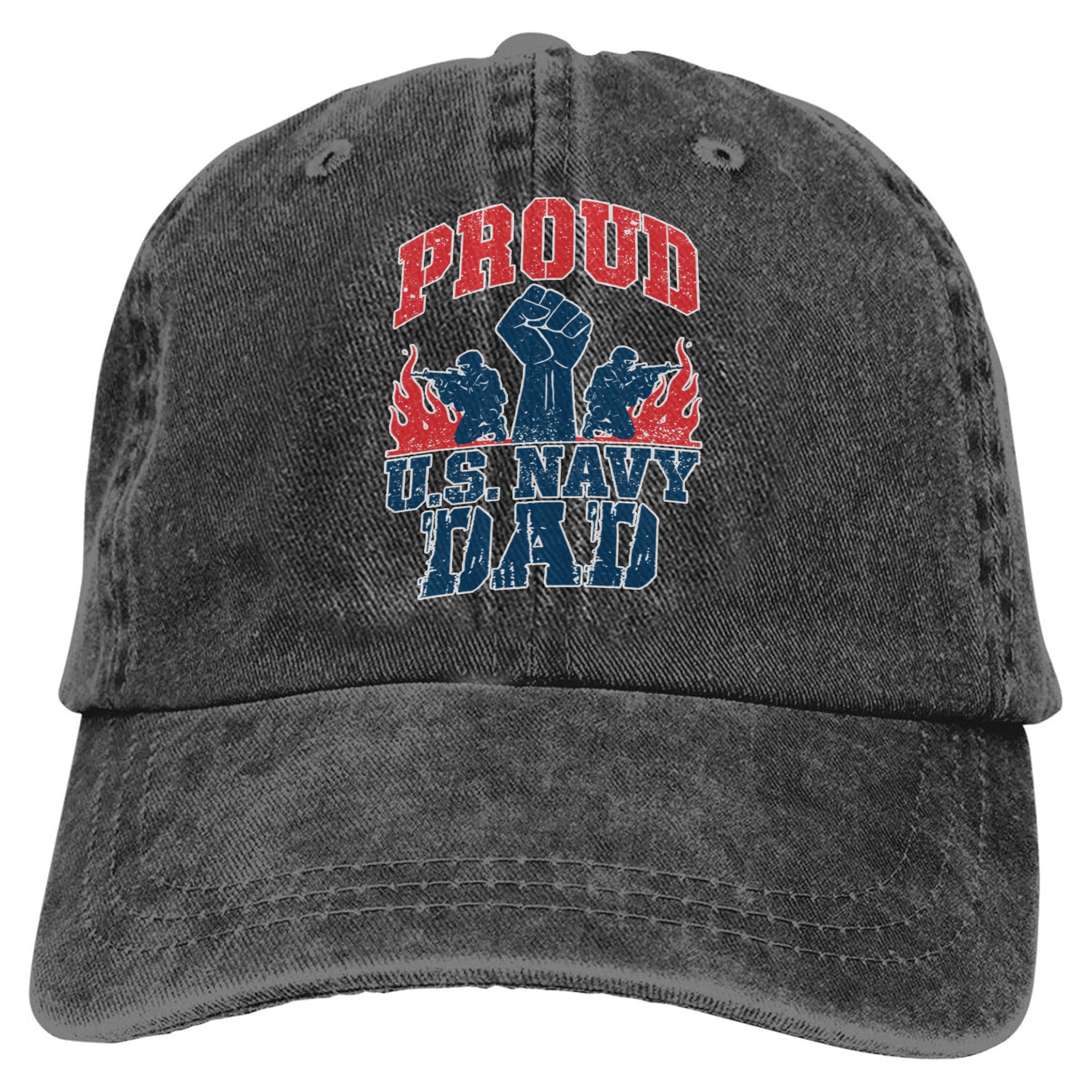 Proud U.S. Navy Dad Supporting Service with Love Strength and Unwavering Patriotic Pride Baseball Cap