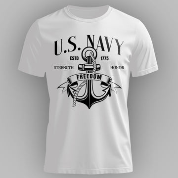U.S. Navy Strength Honor Freedom Defending T-Shirt