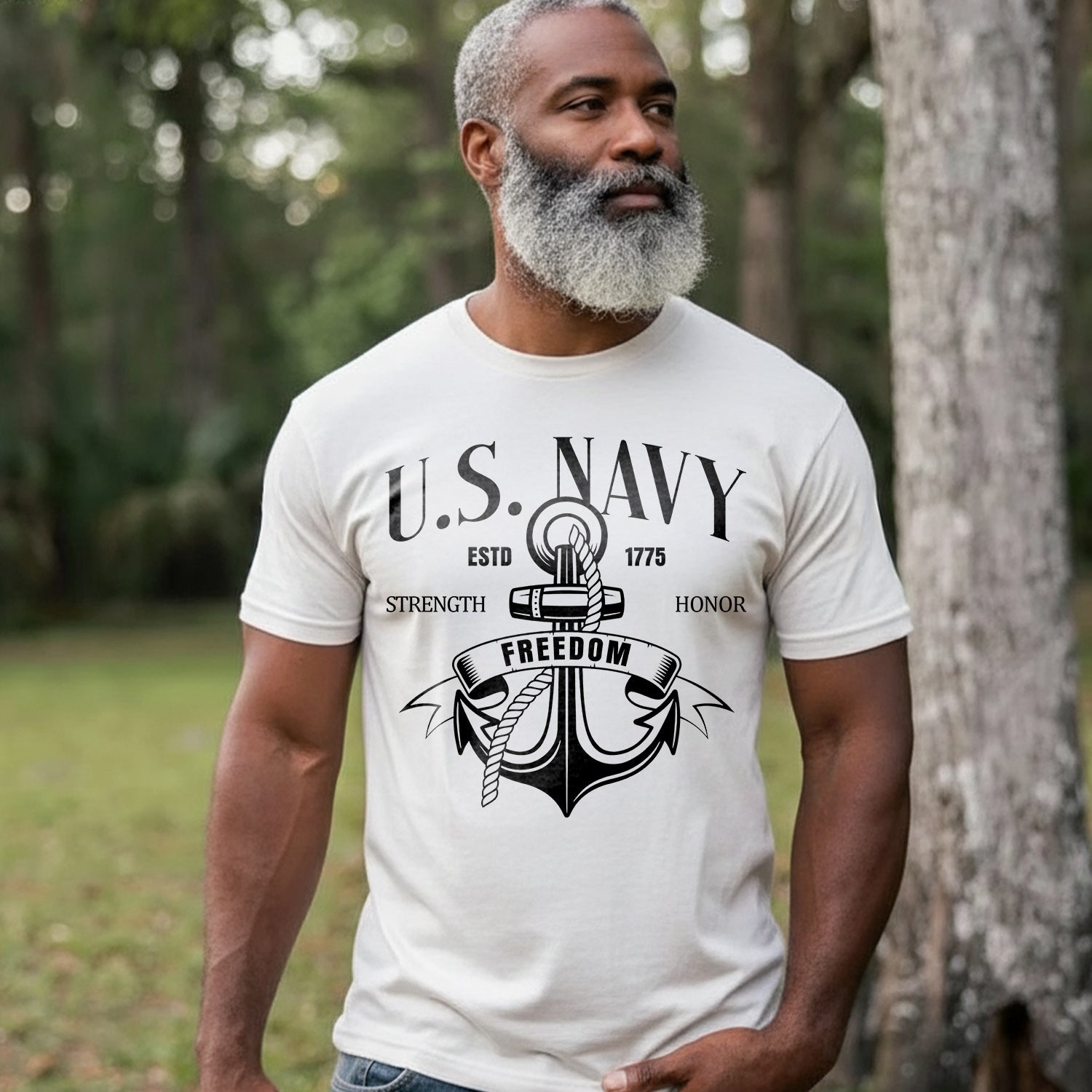 U.S. Navy Strength Honor Freedom Defending T-Shirt