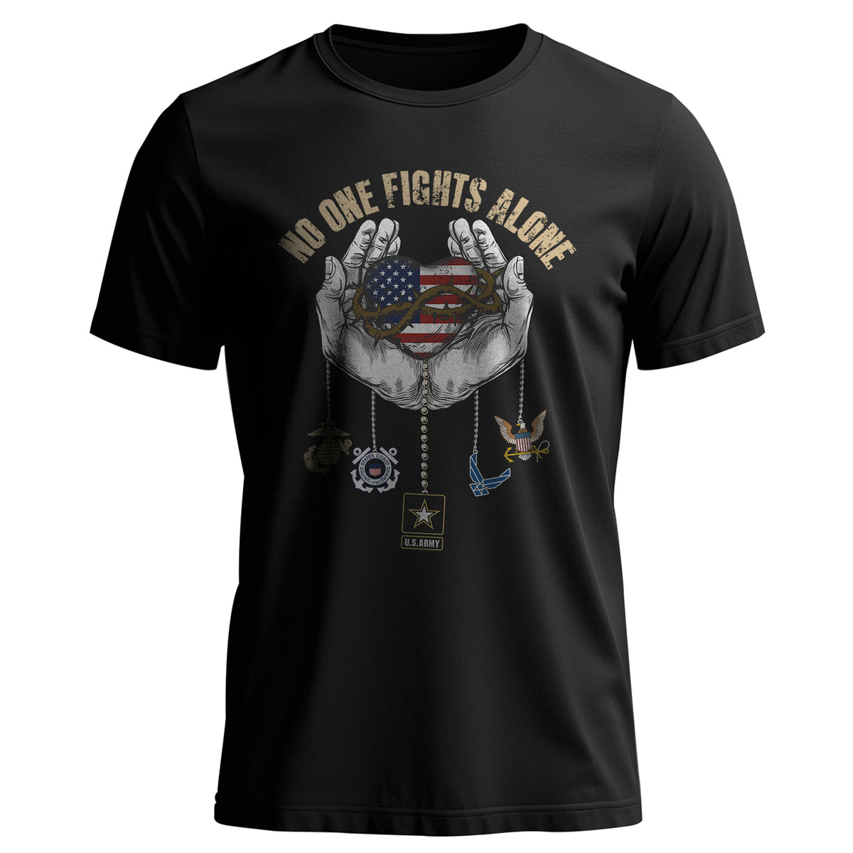 United We Stand Army Navy Air Force T-Shirt Main image