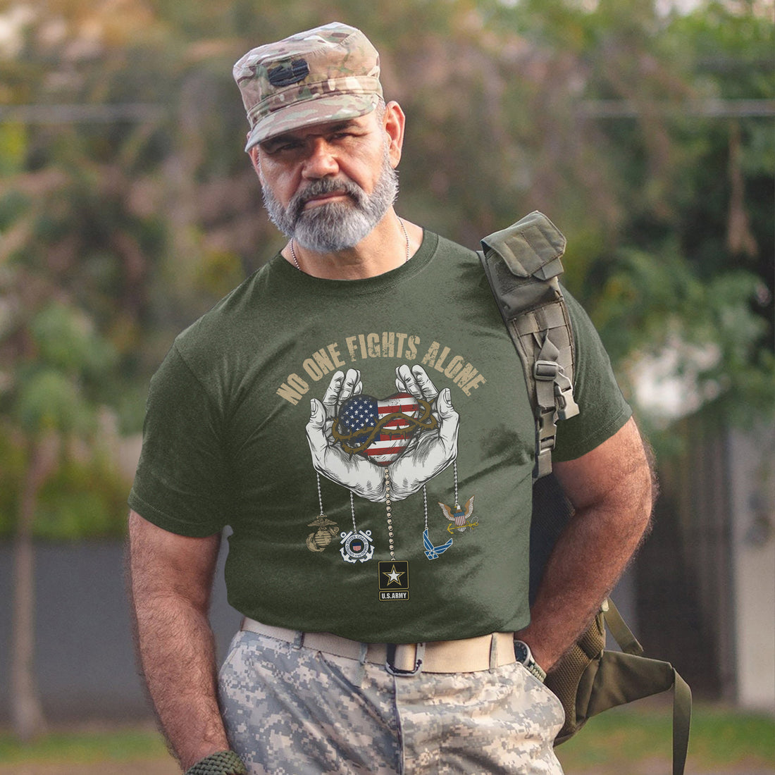 United We Stand Army Navy Air Force Marines Coast Guard Together Strong in Service and Honor T-Shirt