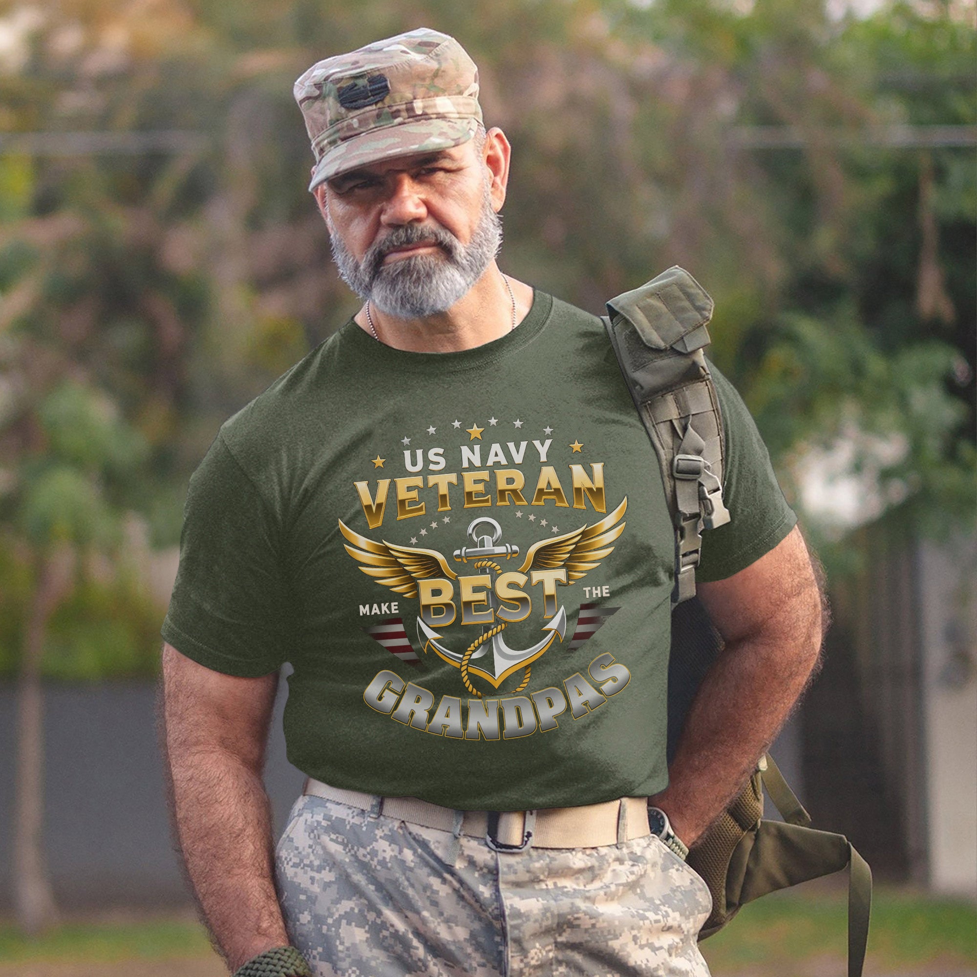 US Navy Veteran Make the Best Grandpas T-Shirt