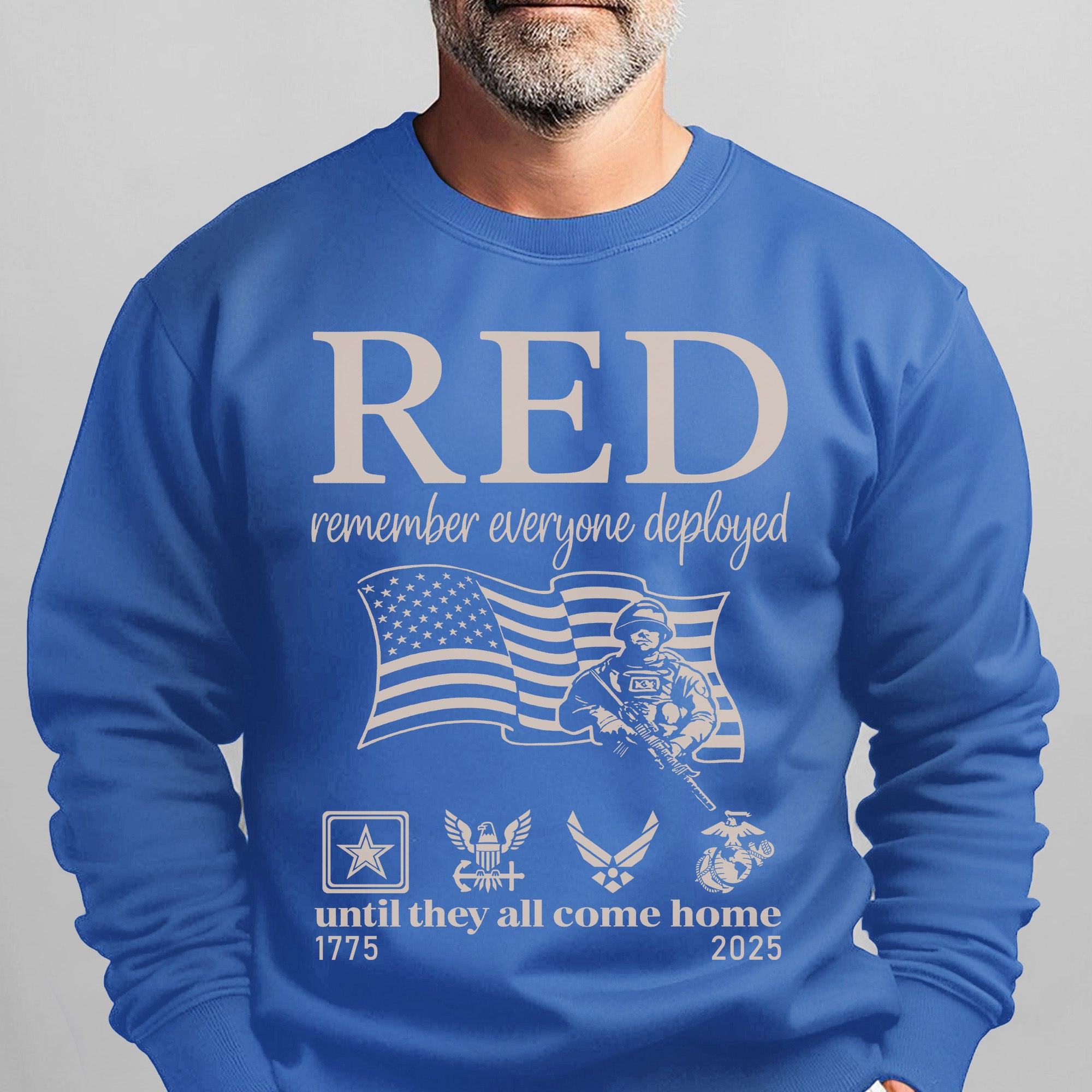 RED Remember Everyone Deployed Until They All Come Home Standing Strong in Support and Hope Sweatshirt