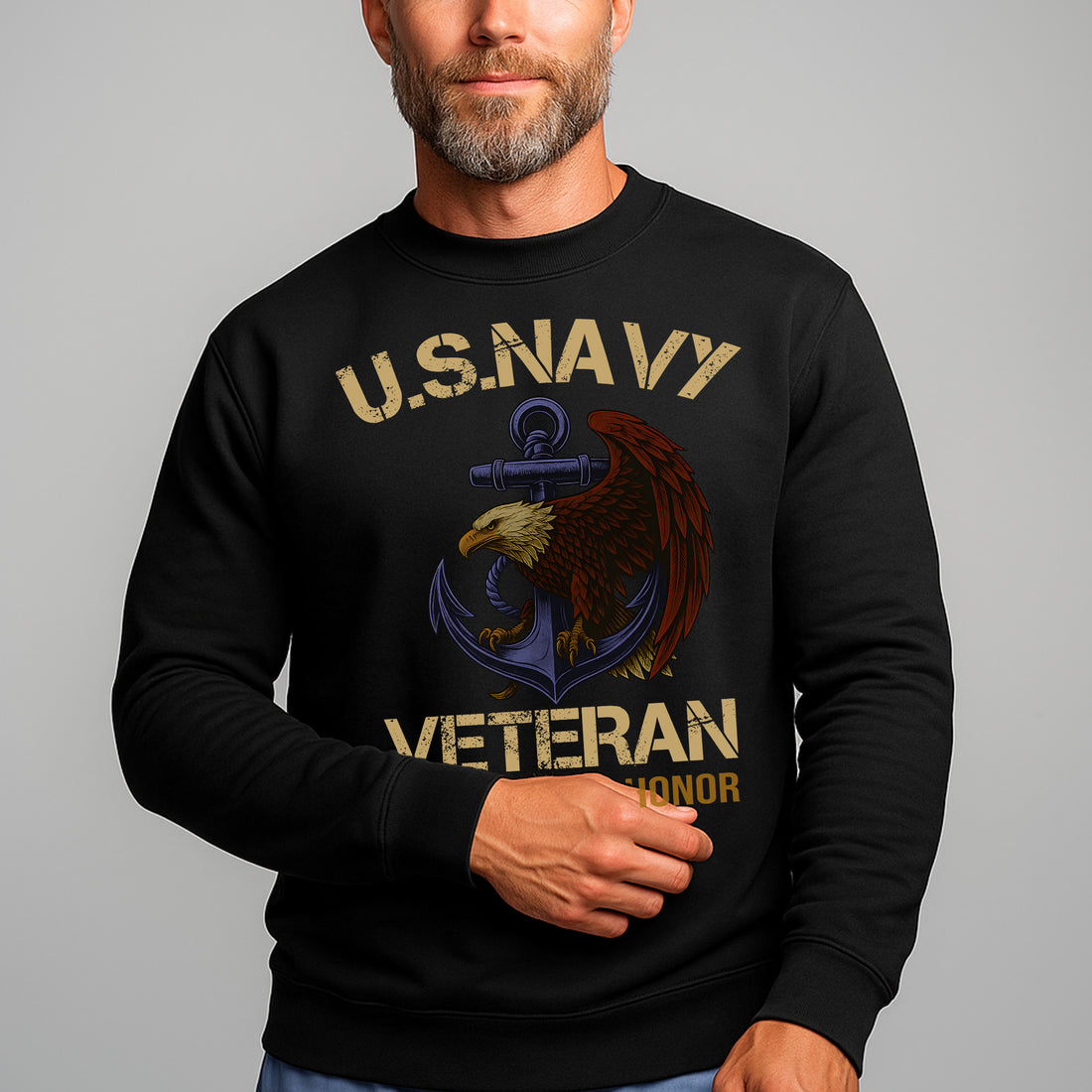 Served with Honor U.S. Navy Veteran Proud Legacy of Courage Commitment and Naval Service Sweatshirt