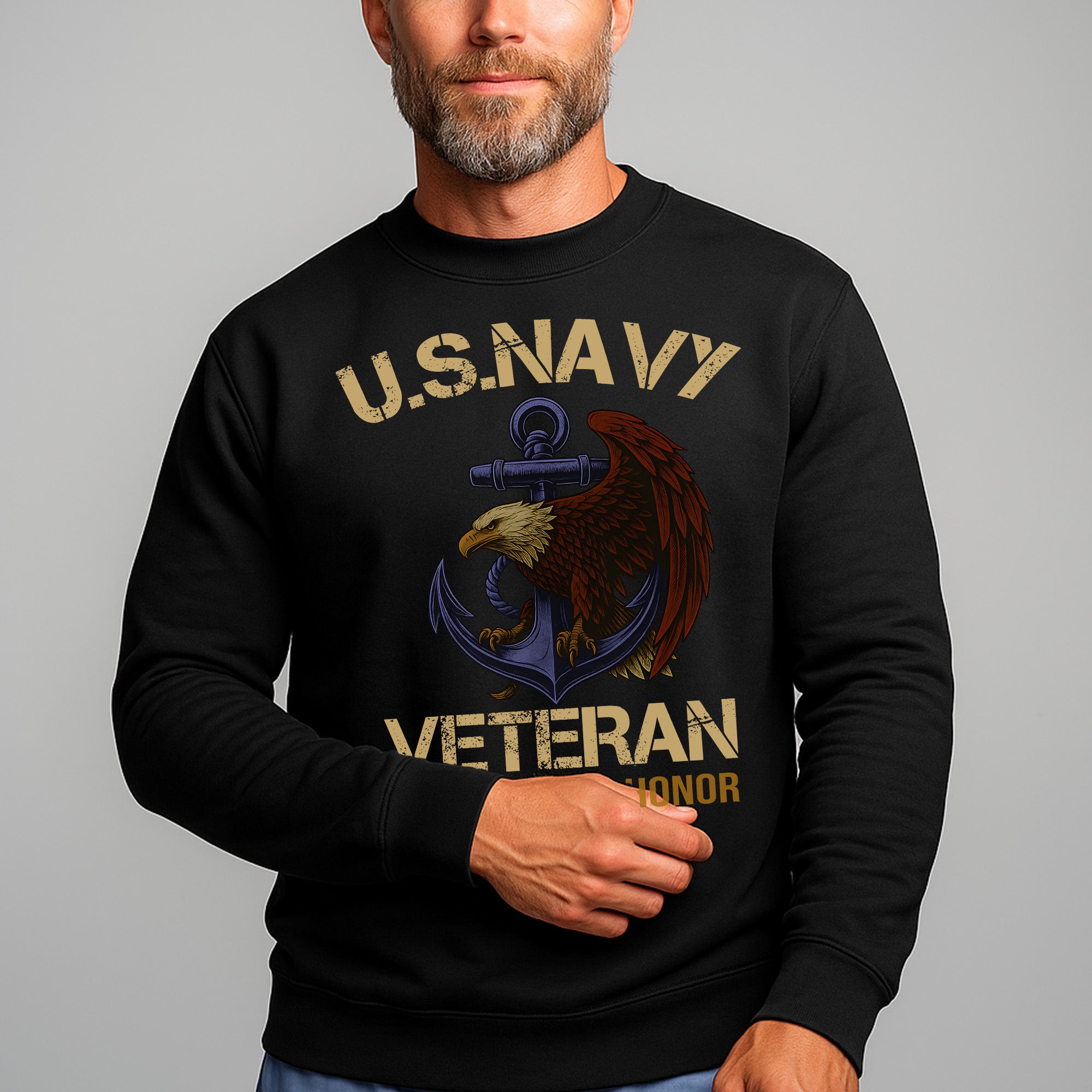 Served with Honor U.S. Navy Veteran Proud Legacy of Courage Commitment and Naval Service Sweatshirt