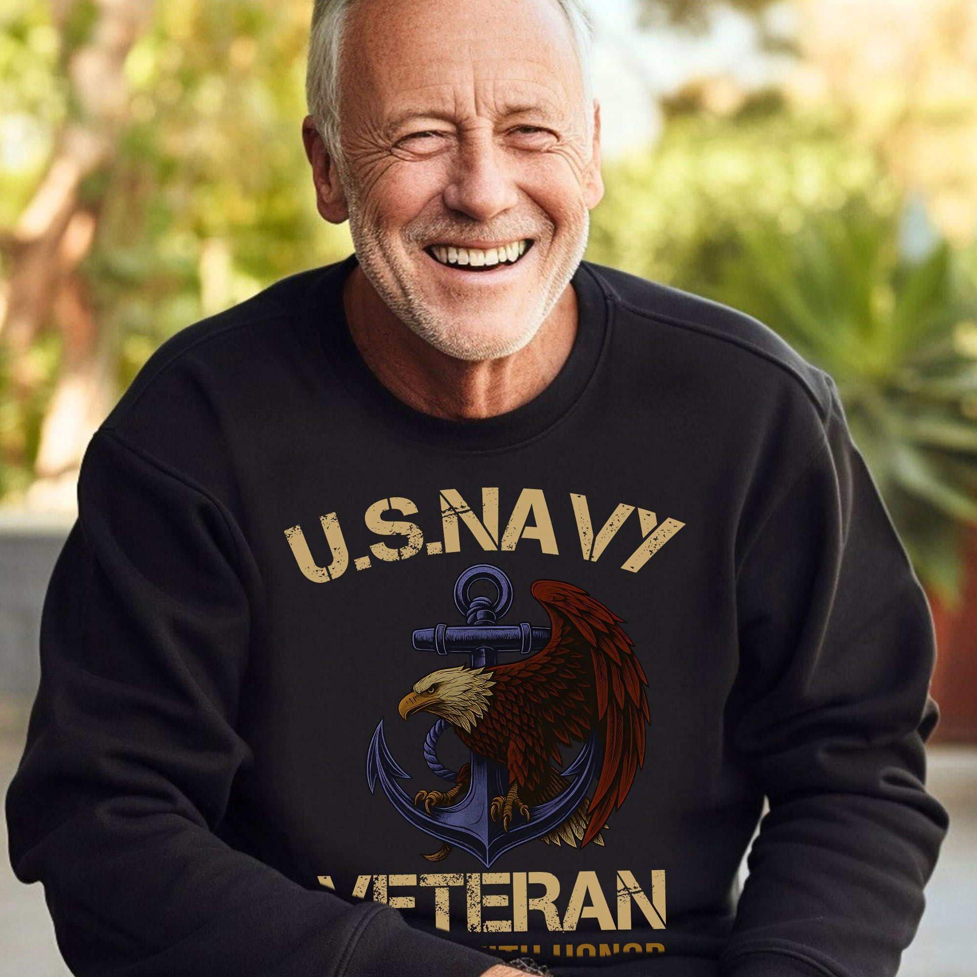 Served with Honor U.S. Navy Veteran Proud Legacy of Courage Commitment and Naval Service Sweatshirt
