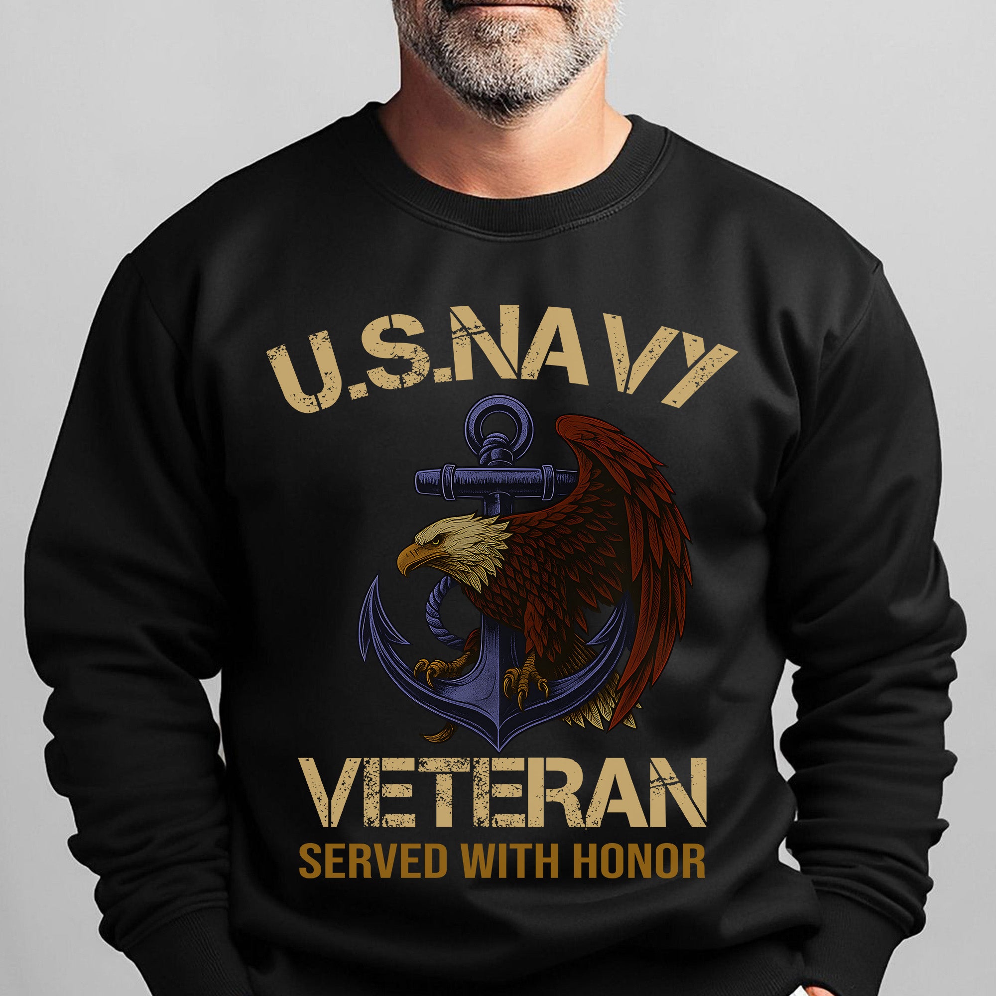 Served with Honor U.S. Navy Veteran Proud Legacy of Courage Commitment and Naval Service Sweatshirt