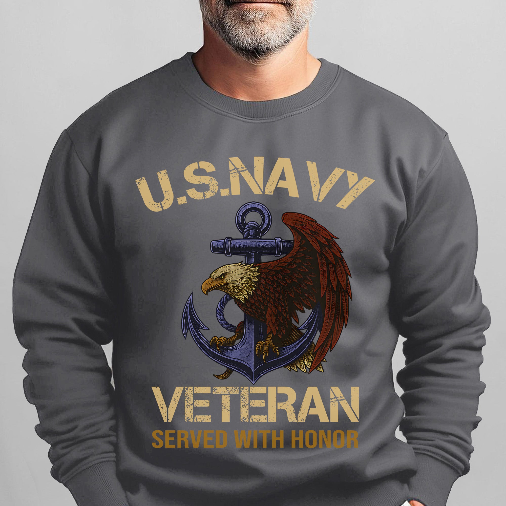 Served with Honor U.S. Navy Veteran Proud Legacy of Courage Commitment and Naval Service Sweatshirt